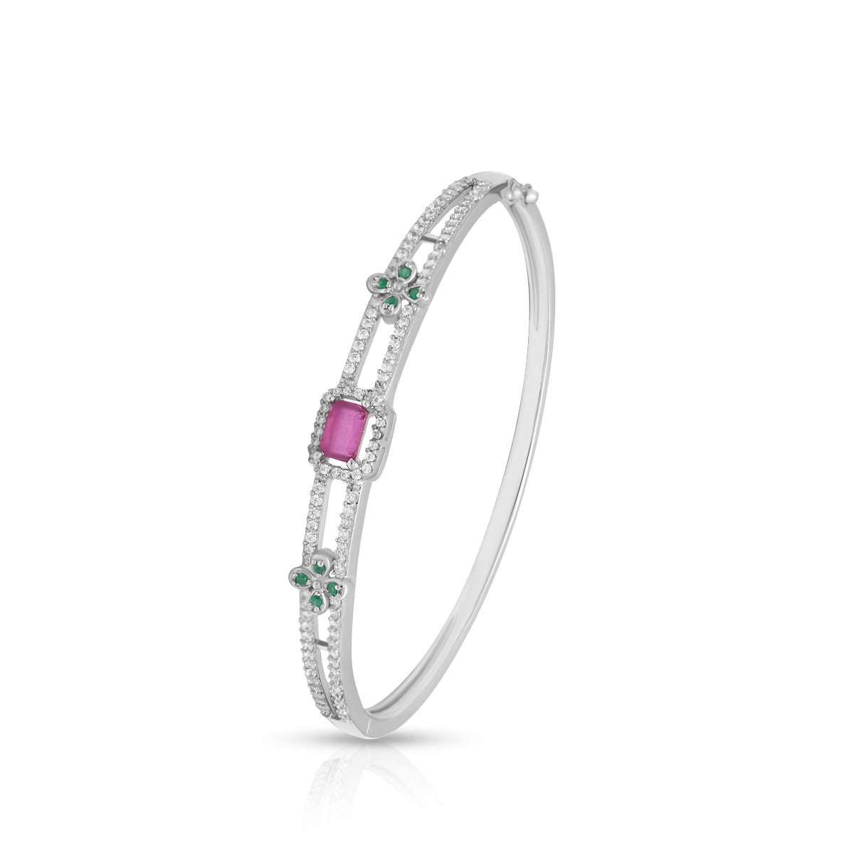 Silver Glow Gemstone Bracelet