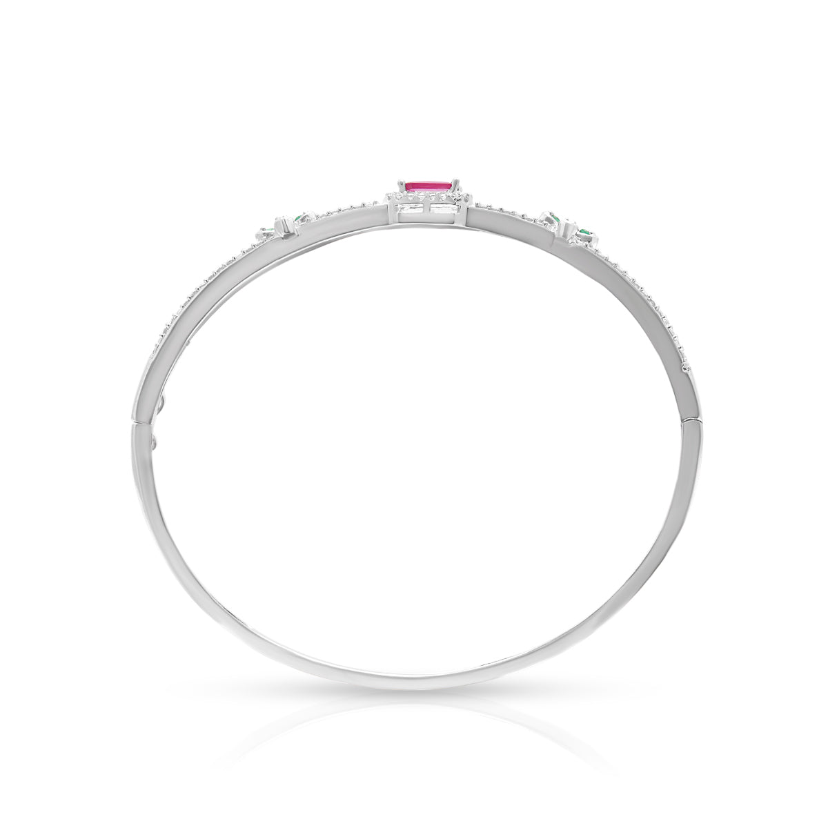 Silver Glow Gemstone Bracelet