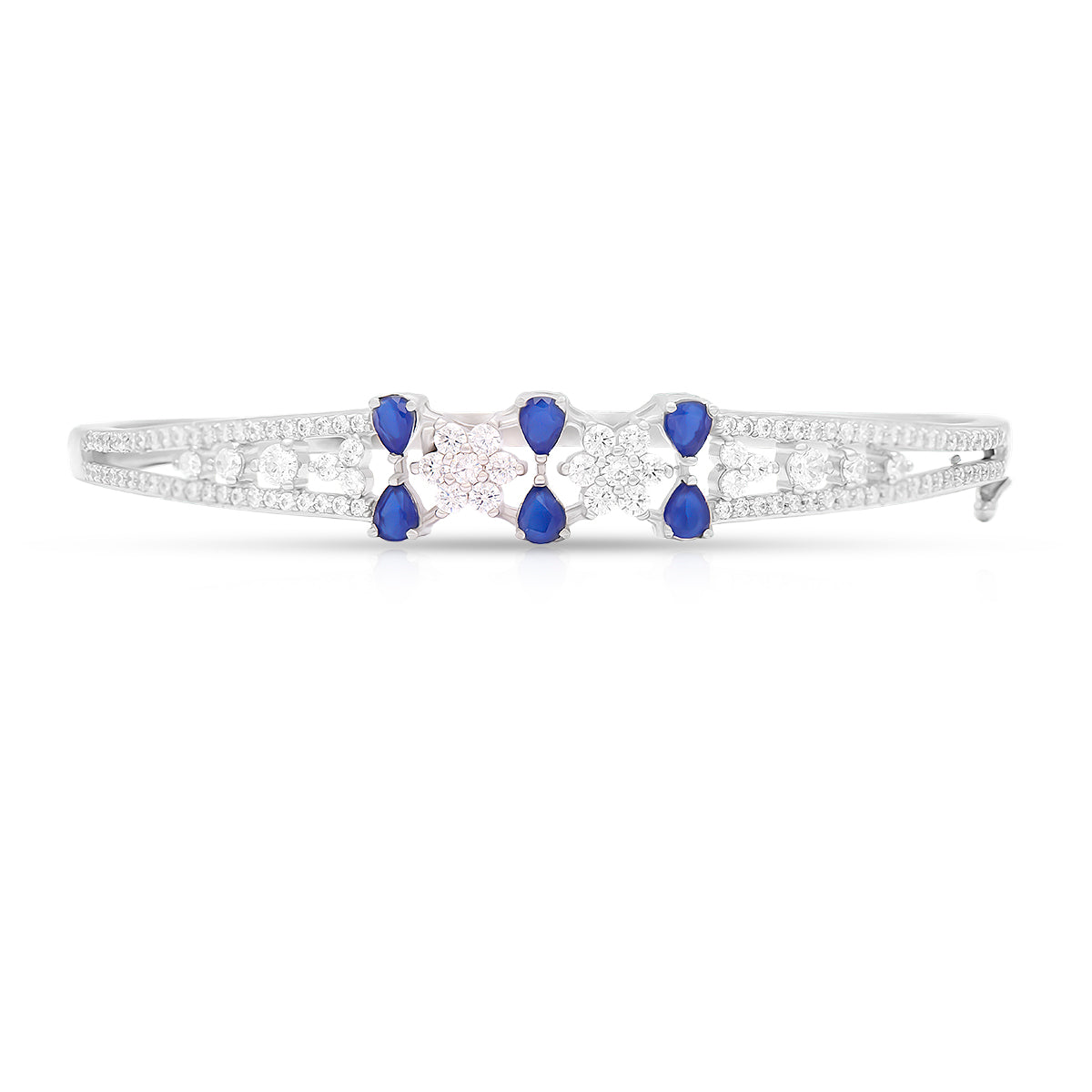 Elegant Bracelet with Blue Sapphire Accents
