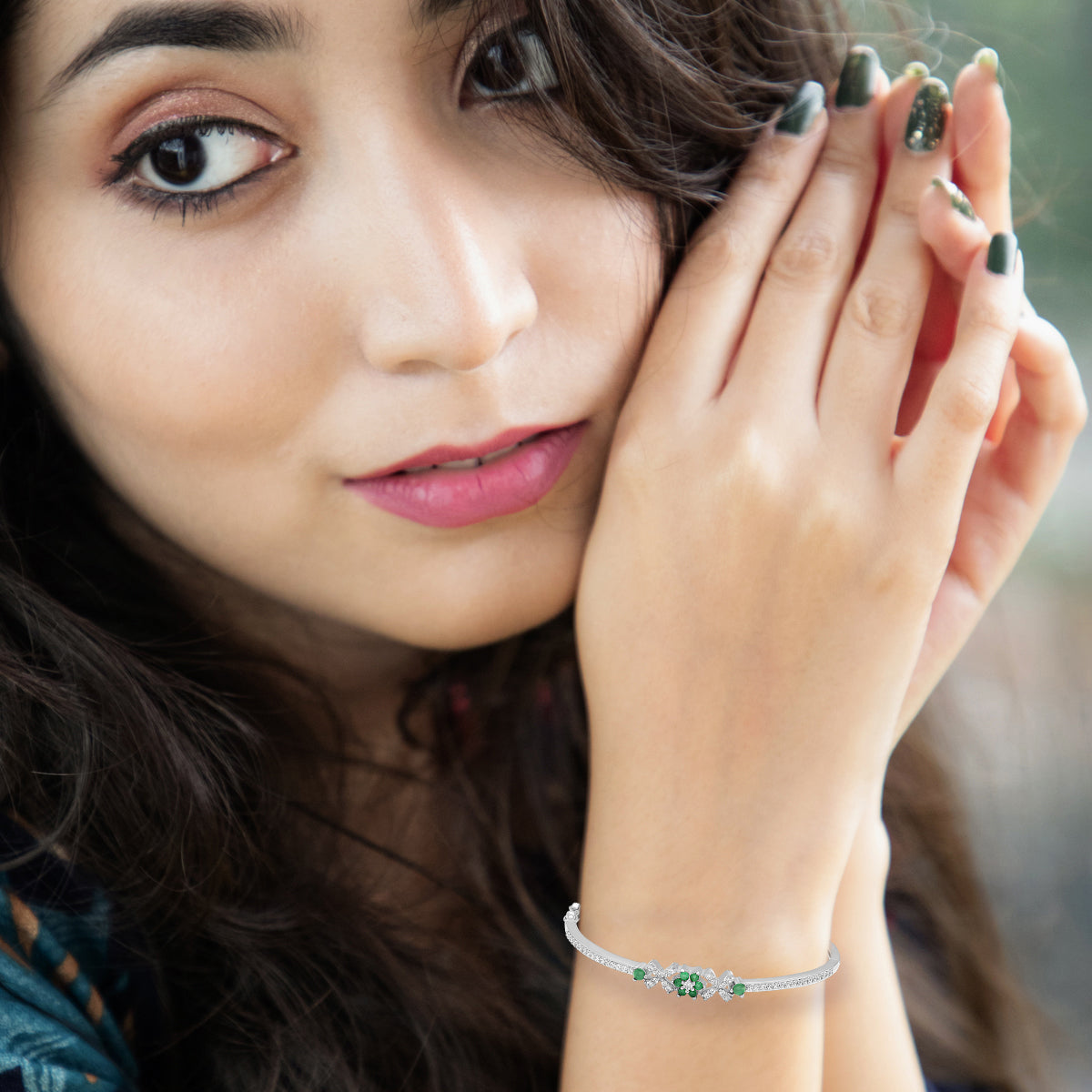 Radiant Green Gem Bracelet