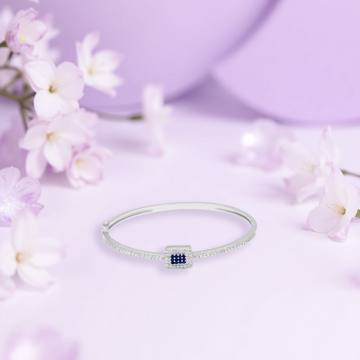 Silver Blue Stone Bracelet