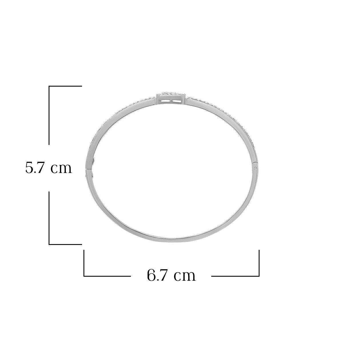 Sparkling Diamond Square Bracelet