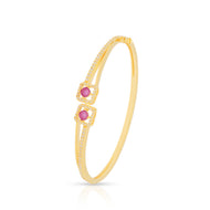 Radiant Ruby Gold Plated Bracelet