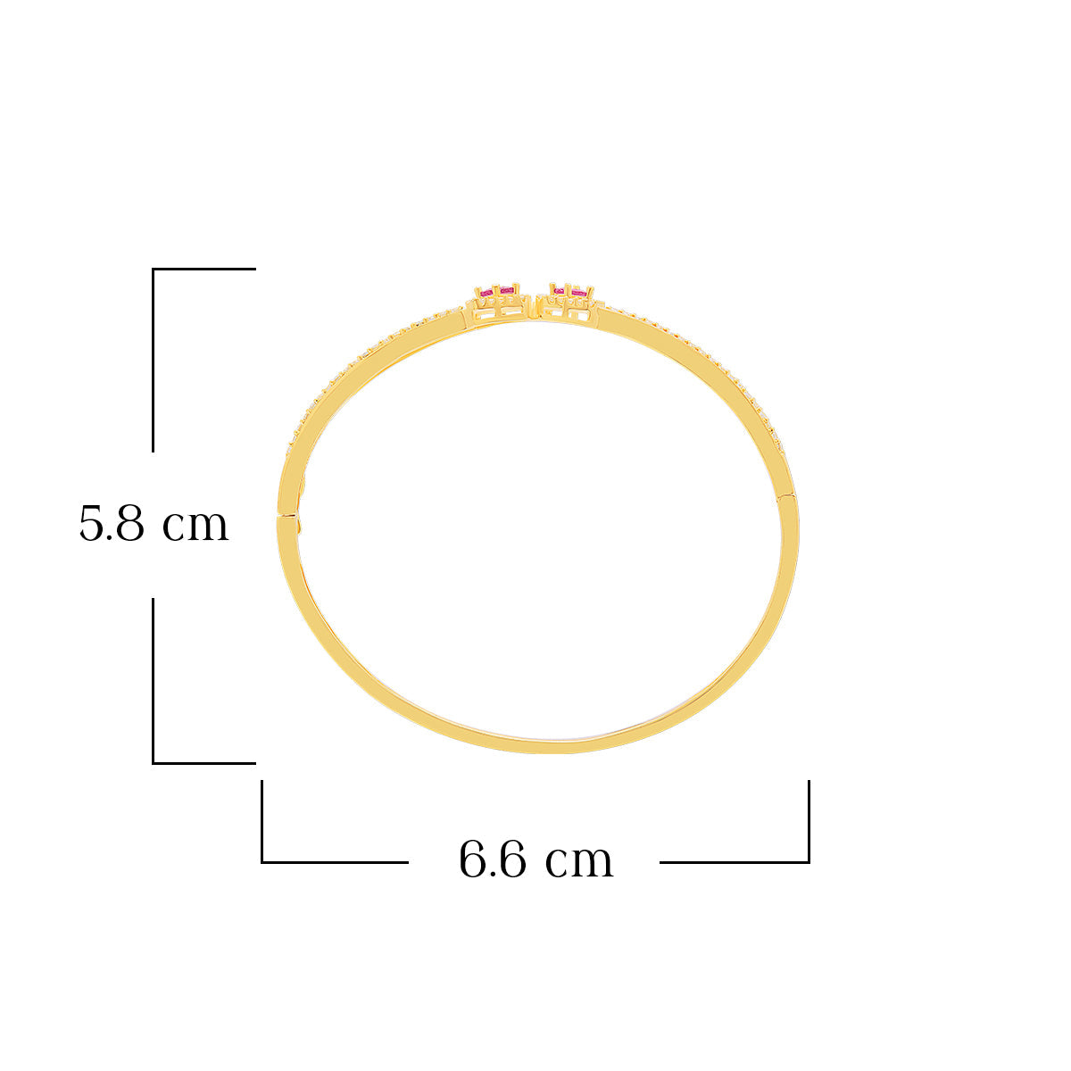 Radiant Ruby Gold Plated Bracelet