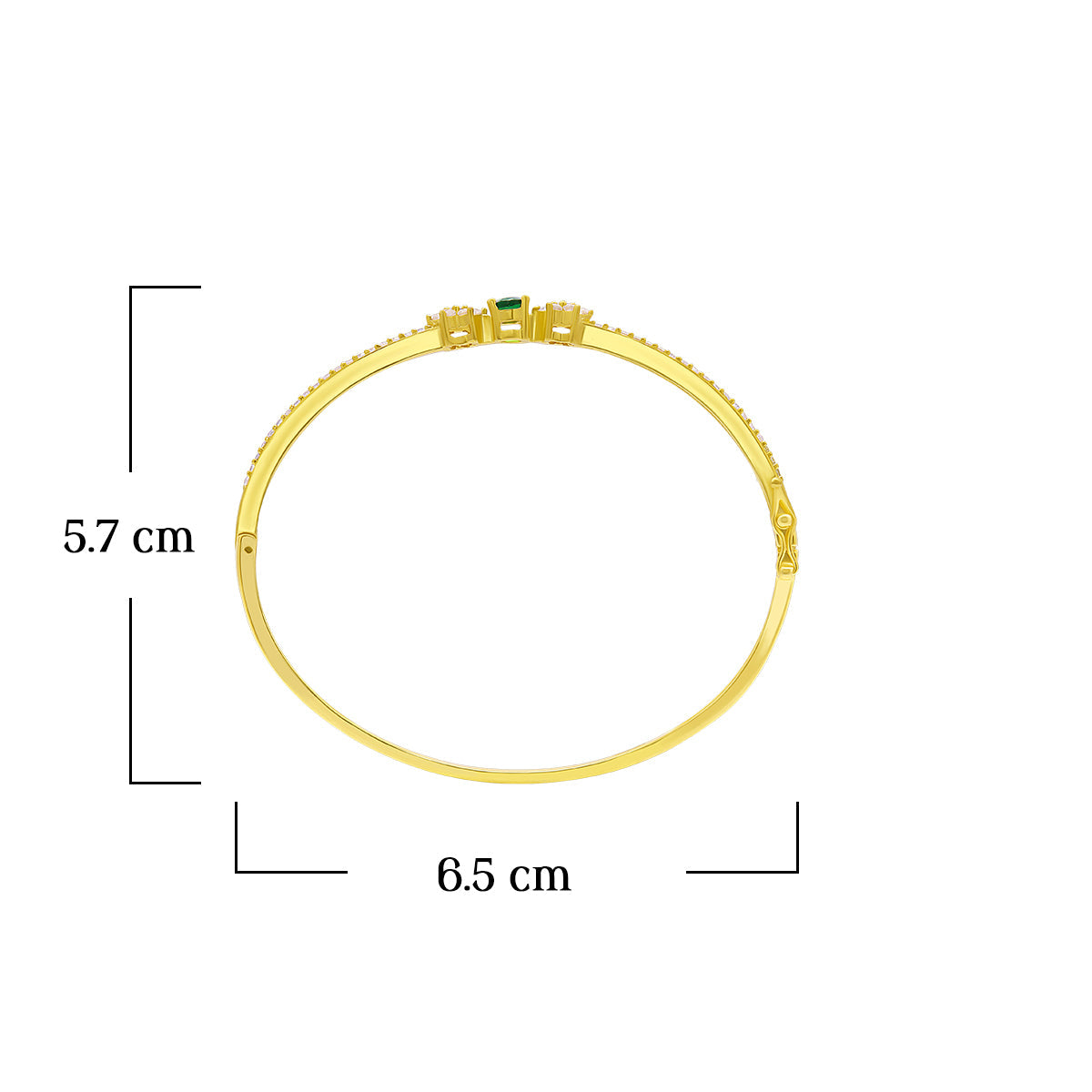 Emerald Glow Gold Plated Bracelet