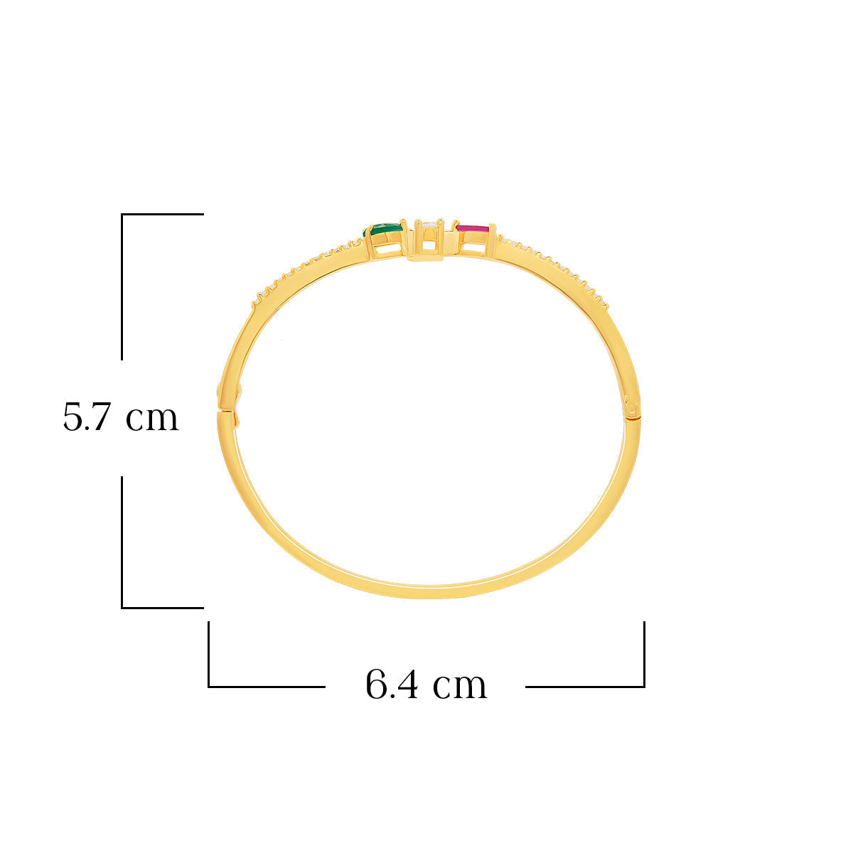 Subtle Shine Dual Gem Gold Plated Bracelet