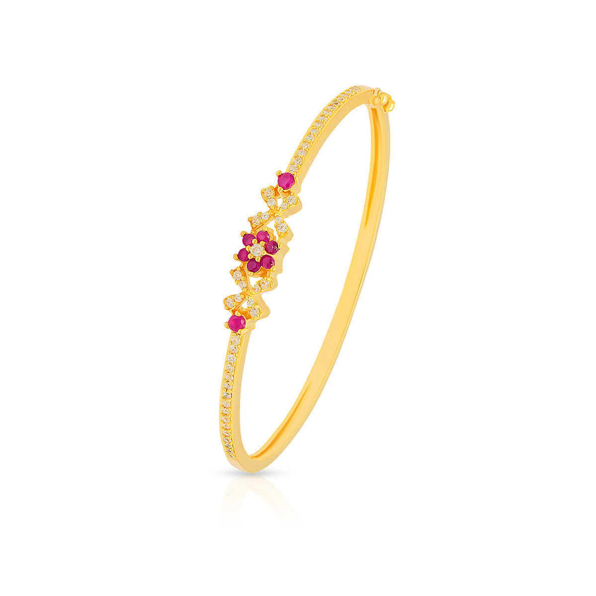 Radiant Pink Gem Gold Plated Bracelet