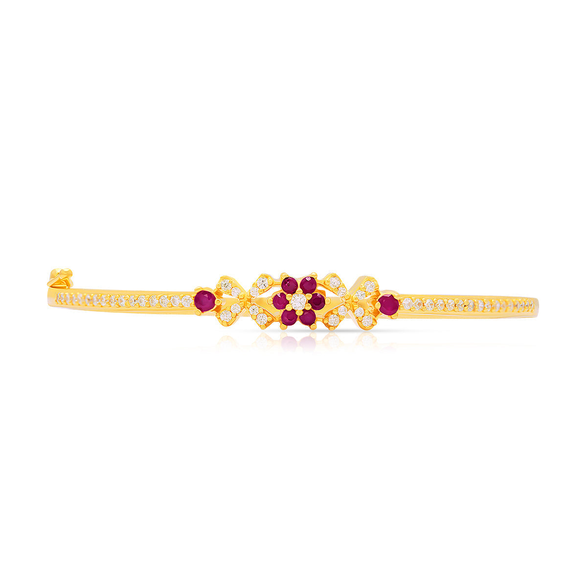 Radiant Pink Gem Gold Plated Bracelet