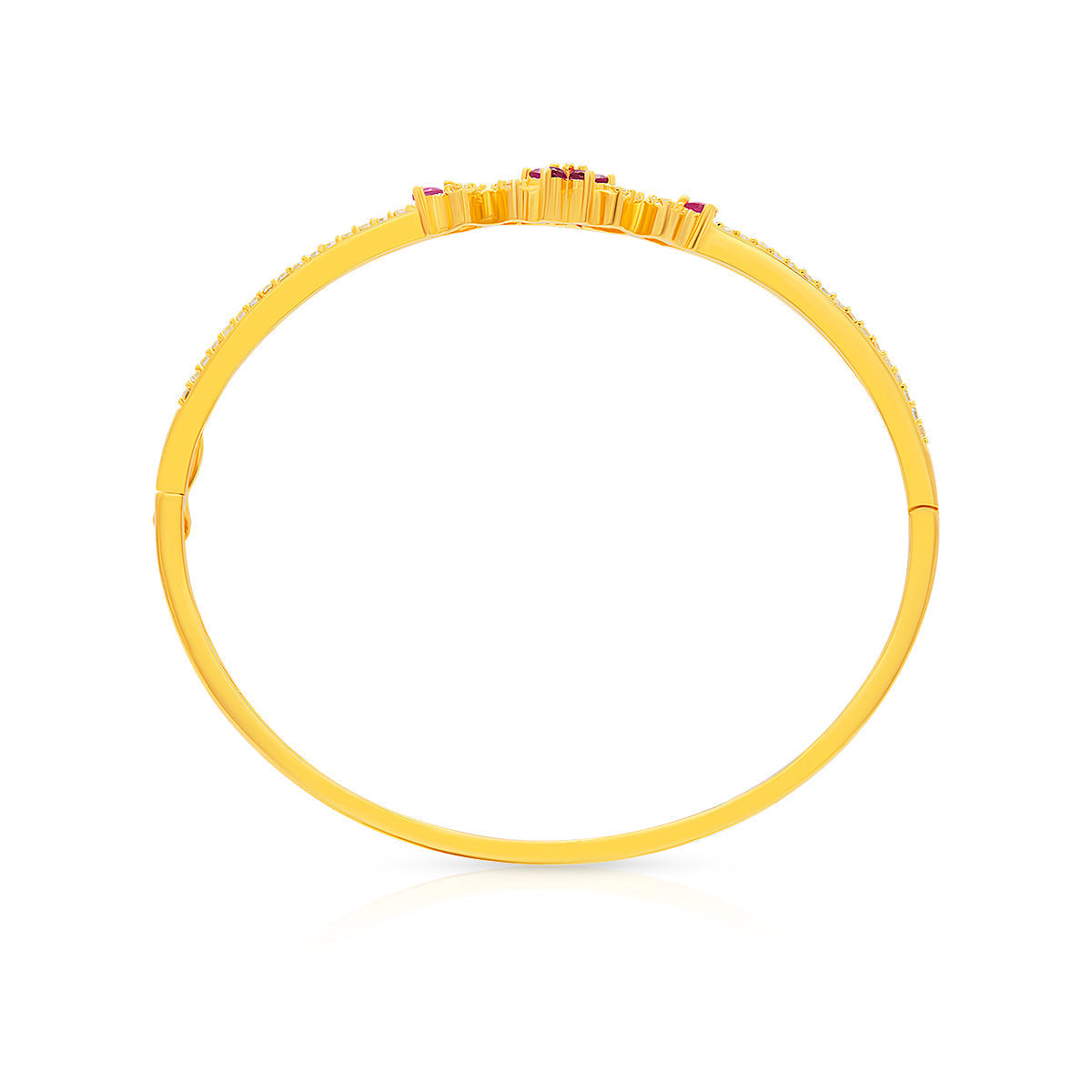 Radiant Pink Gem Gold Plated Bracelet