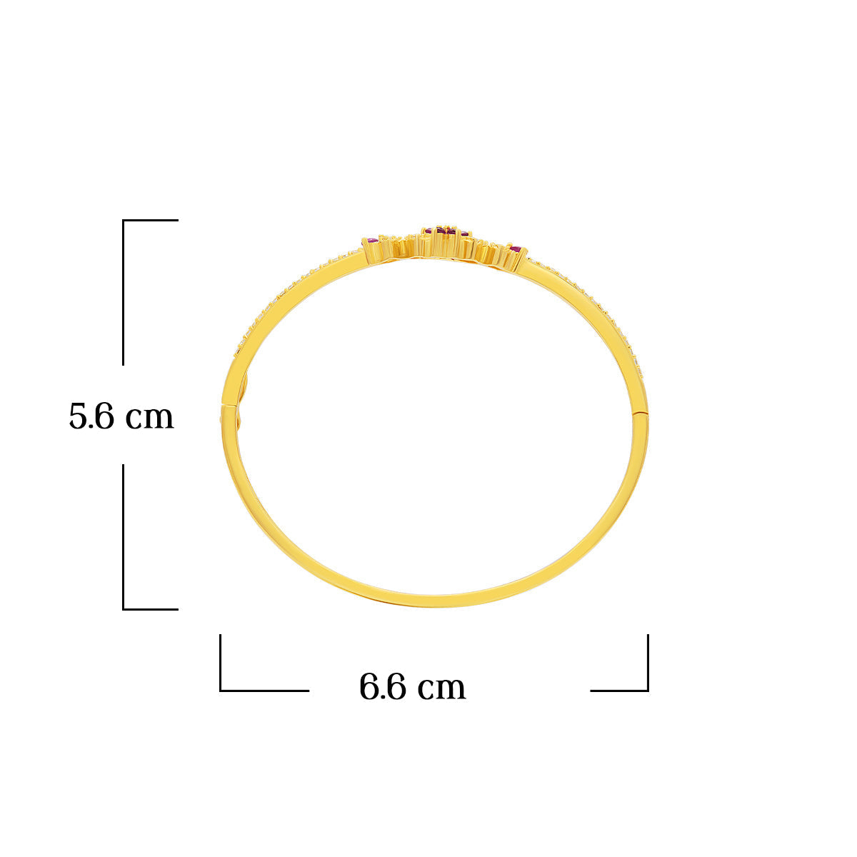 Radiant Pink Gem Gold Plated Bracelet