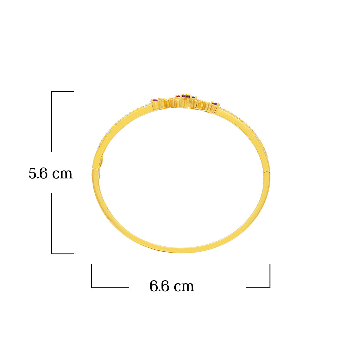 Radiant Pink Gem Gold Plated Bracelet
