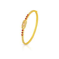 Classic Ruby-Studded Gold Plated Bracelet