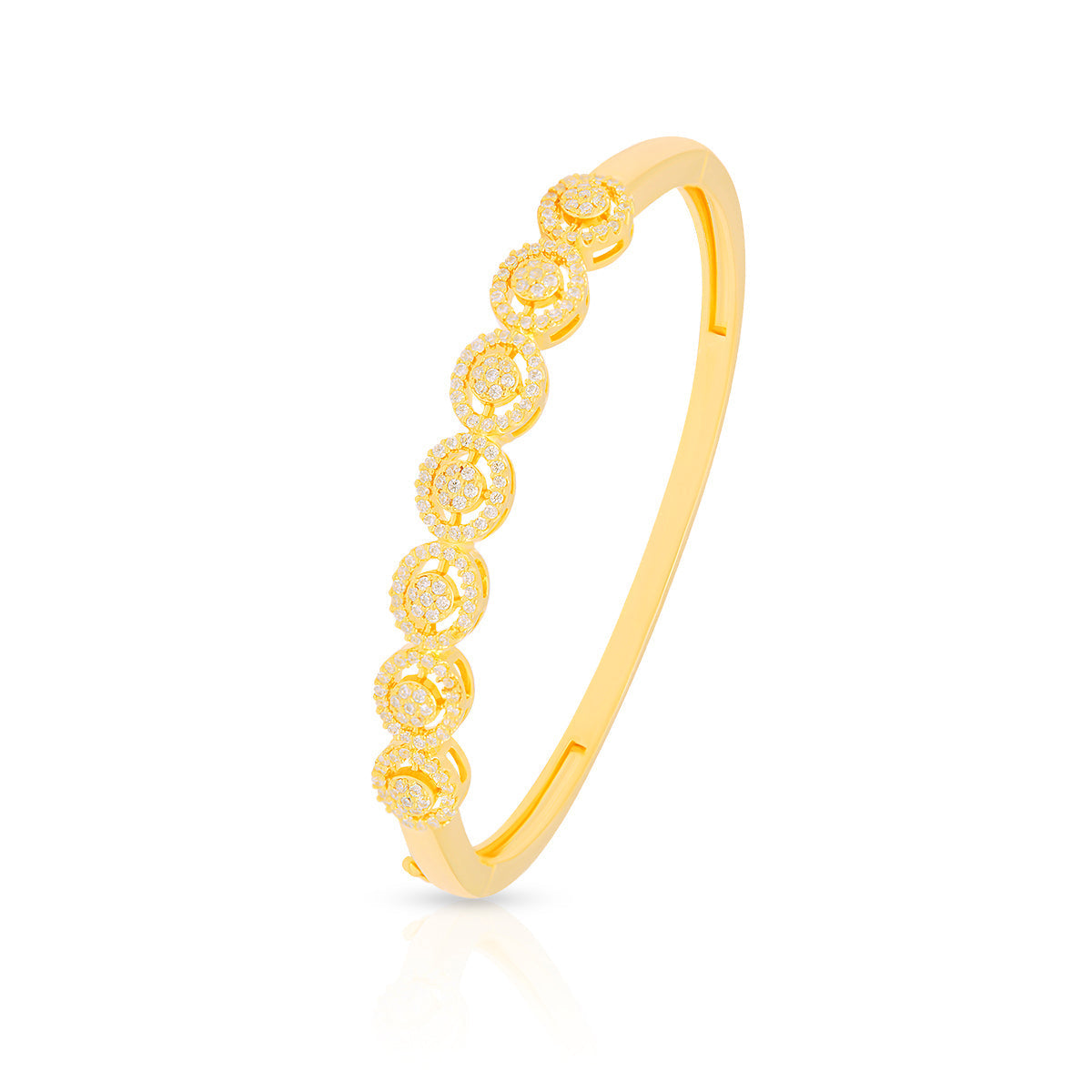 Round Cluster Gold Bracelet