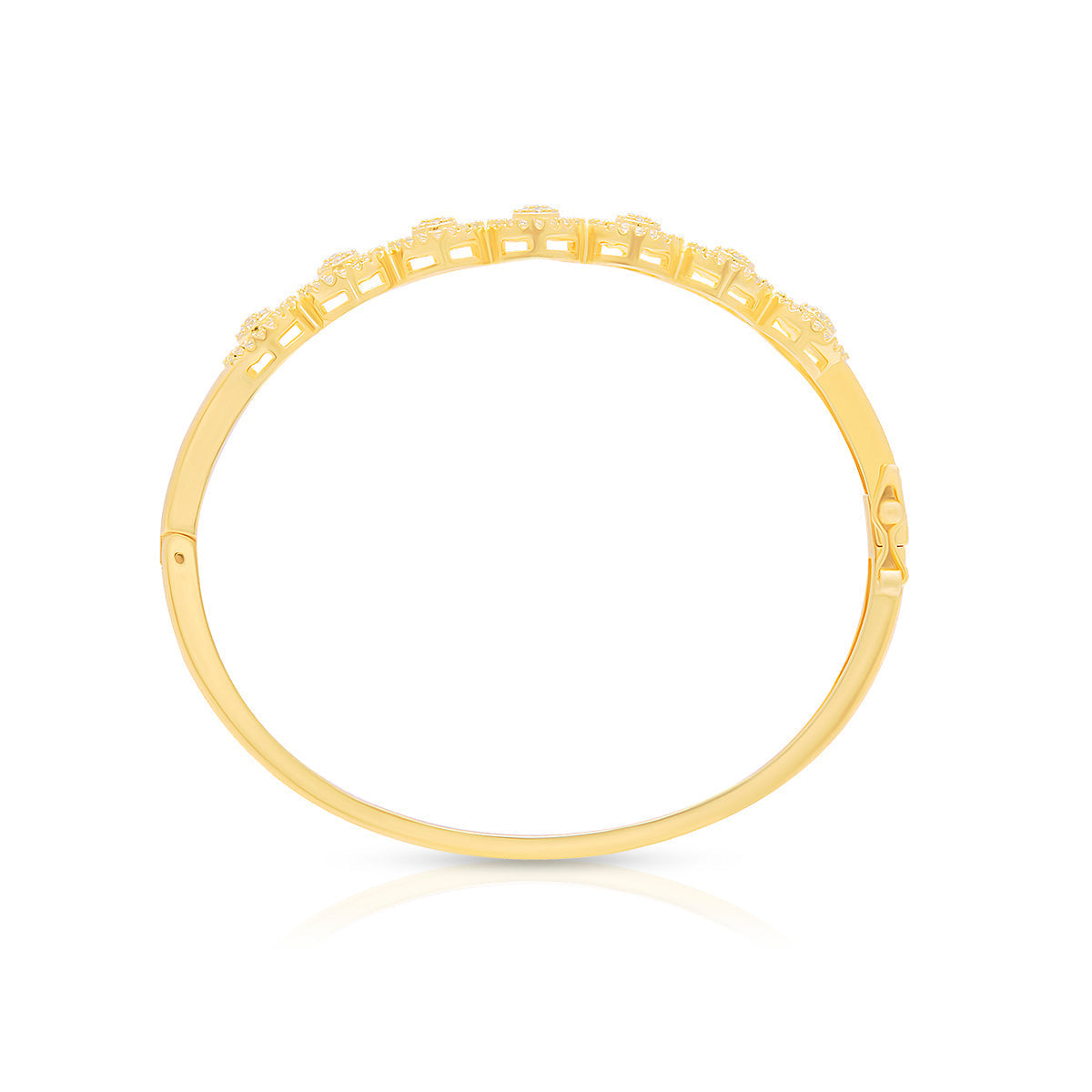 Round Cluster Gold Bracelet