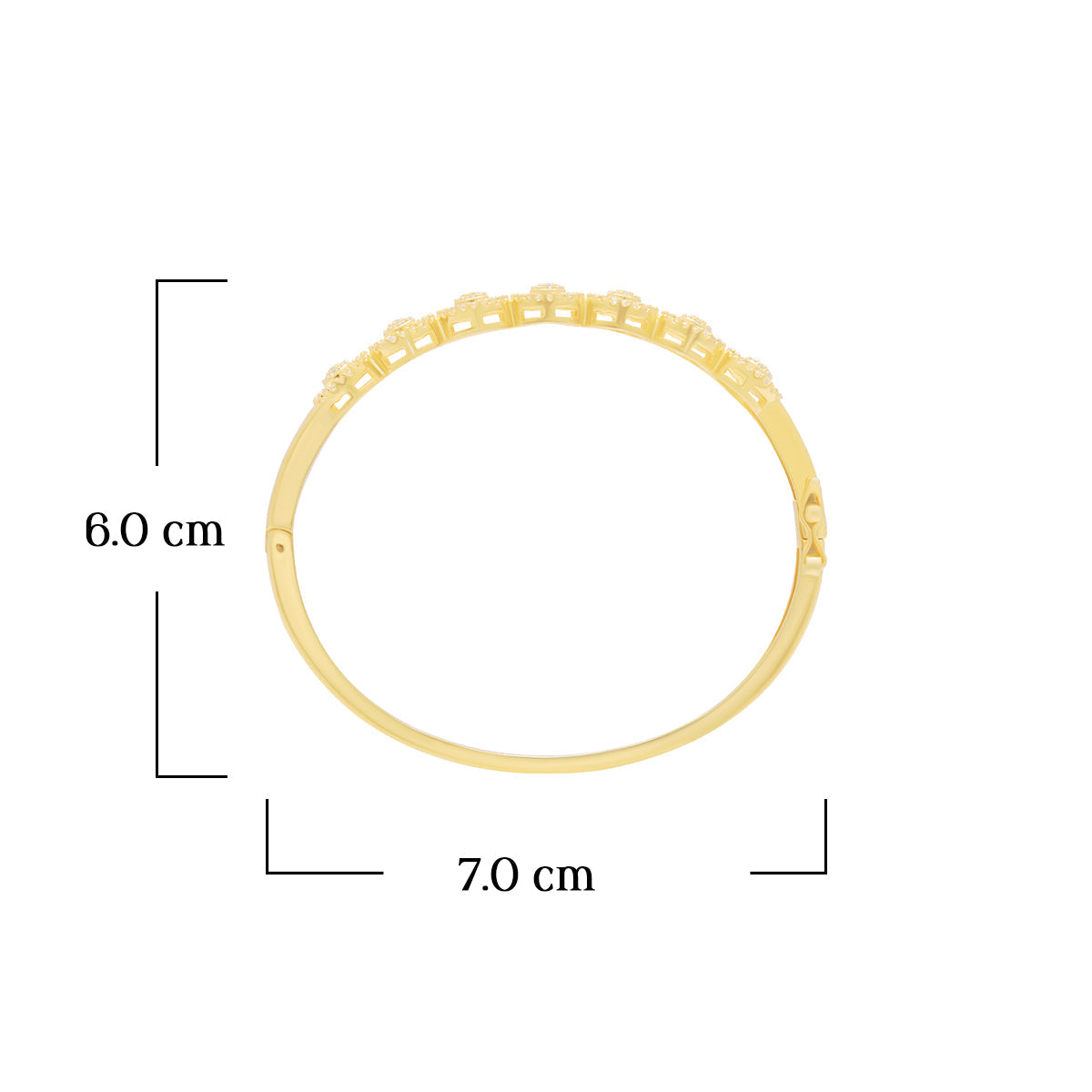 Round Cluster Gold Bracelet