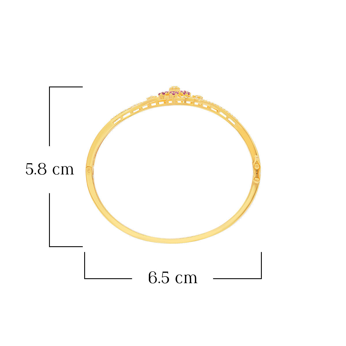 Charming Flower Motif Gold Plated Bracelet