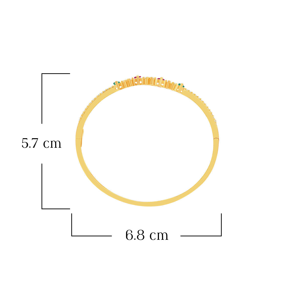 Radiant Dual Tone Gemstone Gold Plated Bracelet