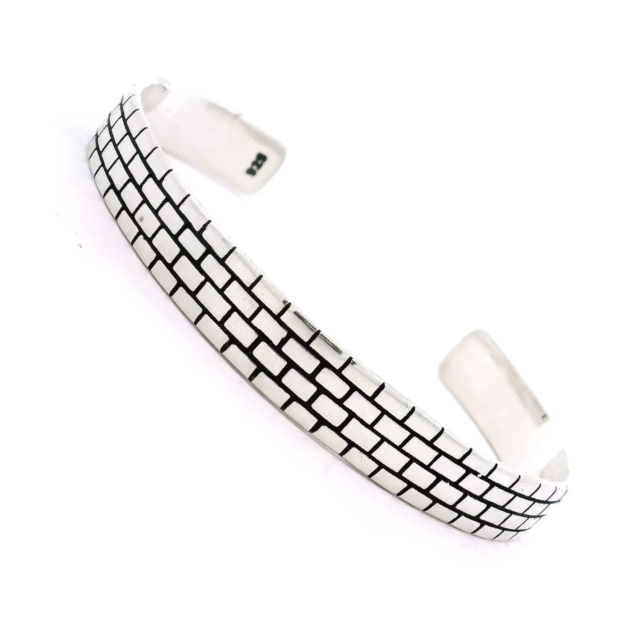 Stout Shine Silver Kada for Men