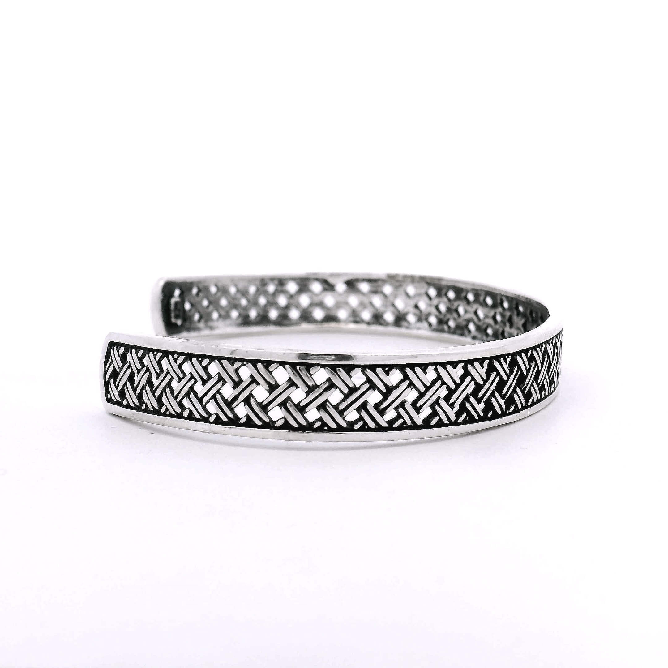 Rugged Shine Silver Kada for Men