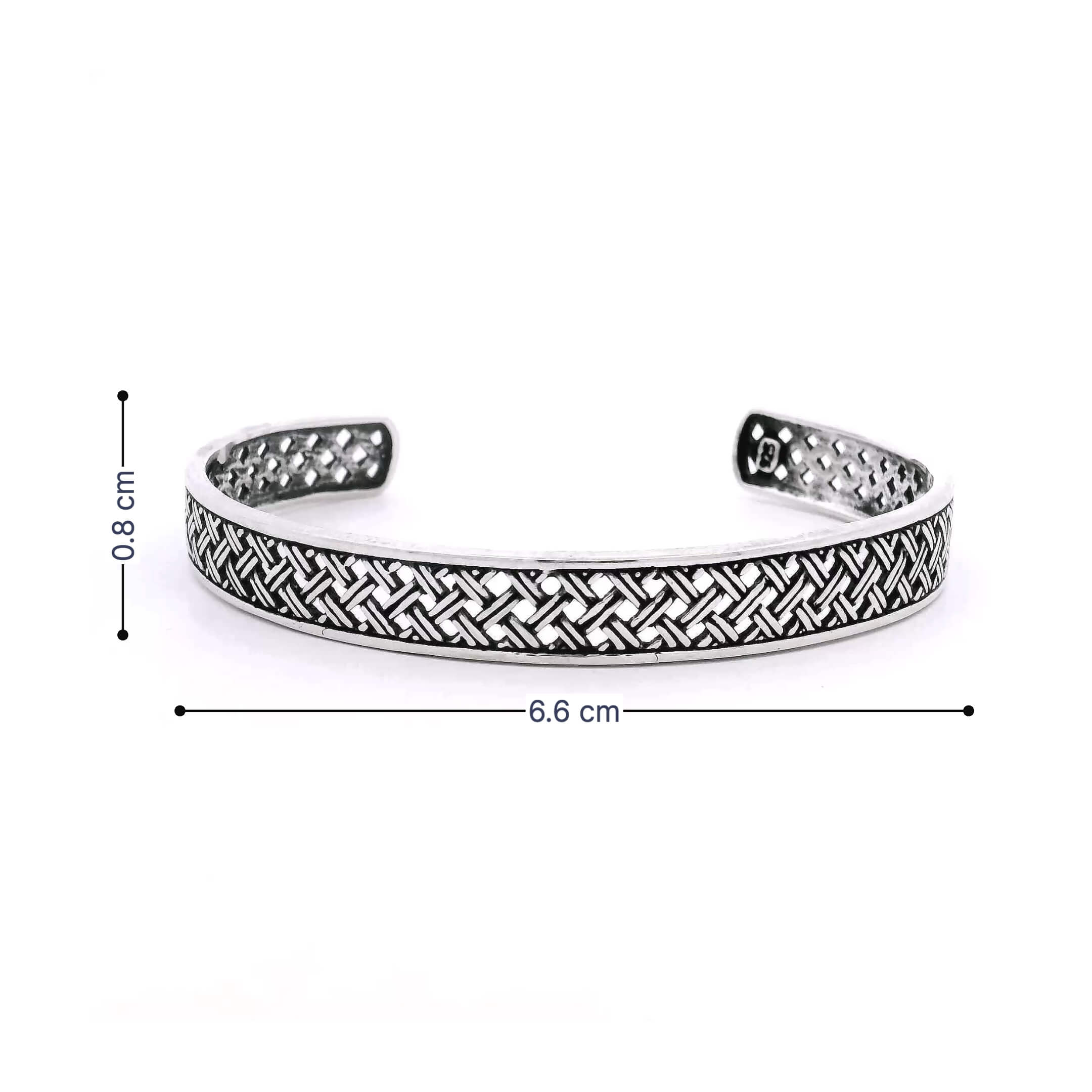 Rugged Shine Silver Kada for Men