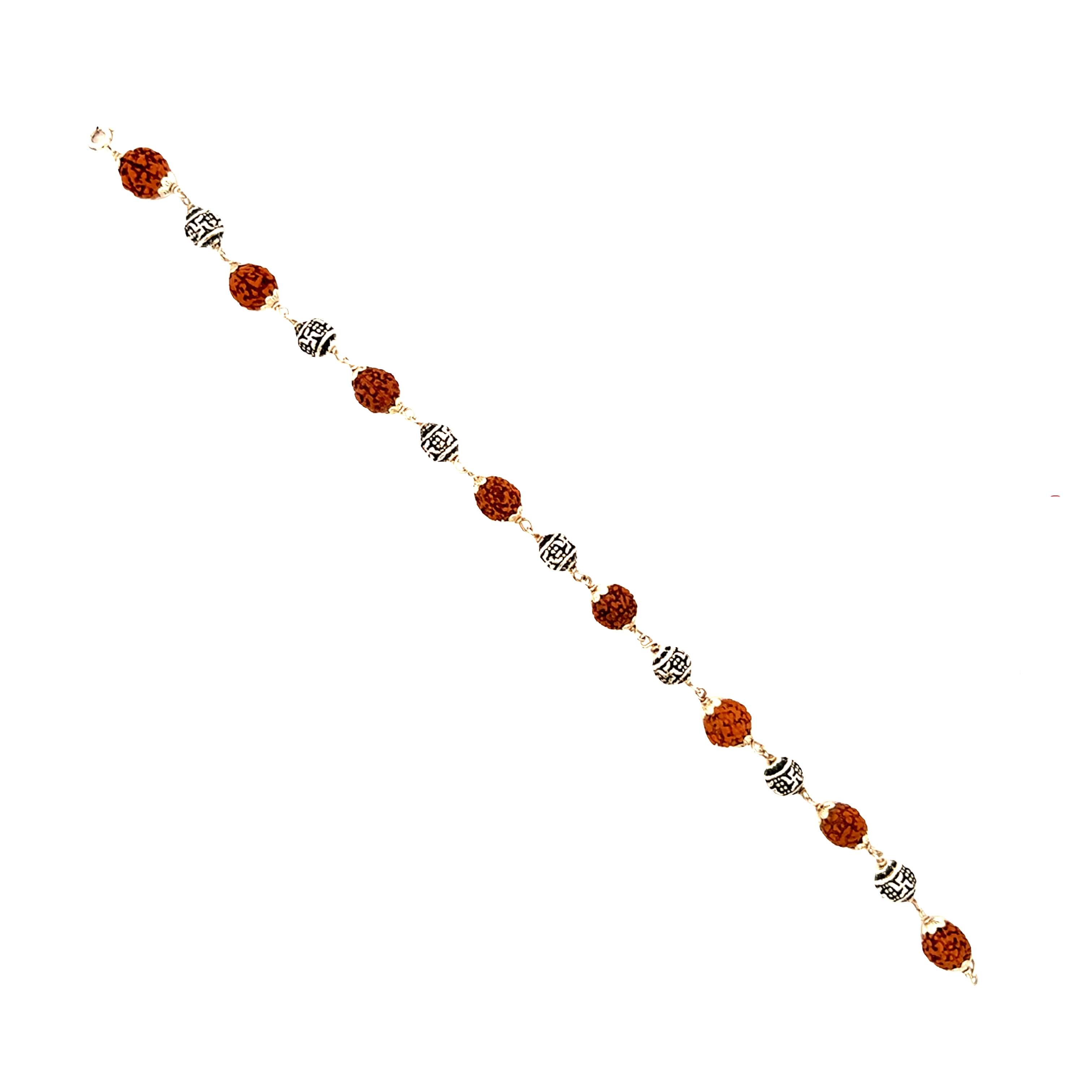 Rudrashk Glow Men Silver Bracelet