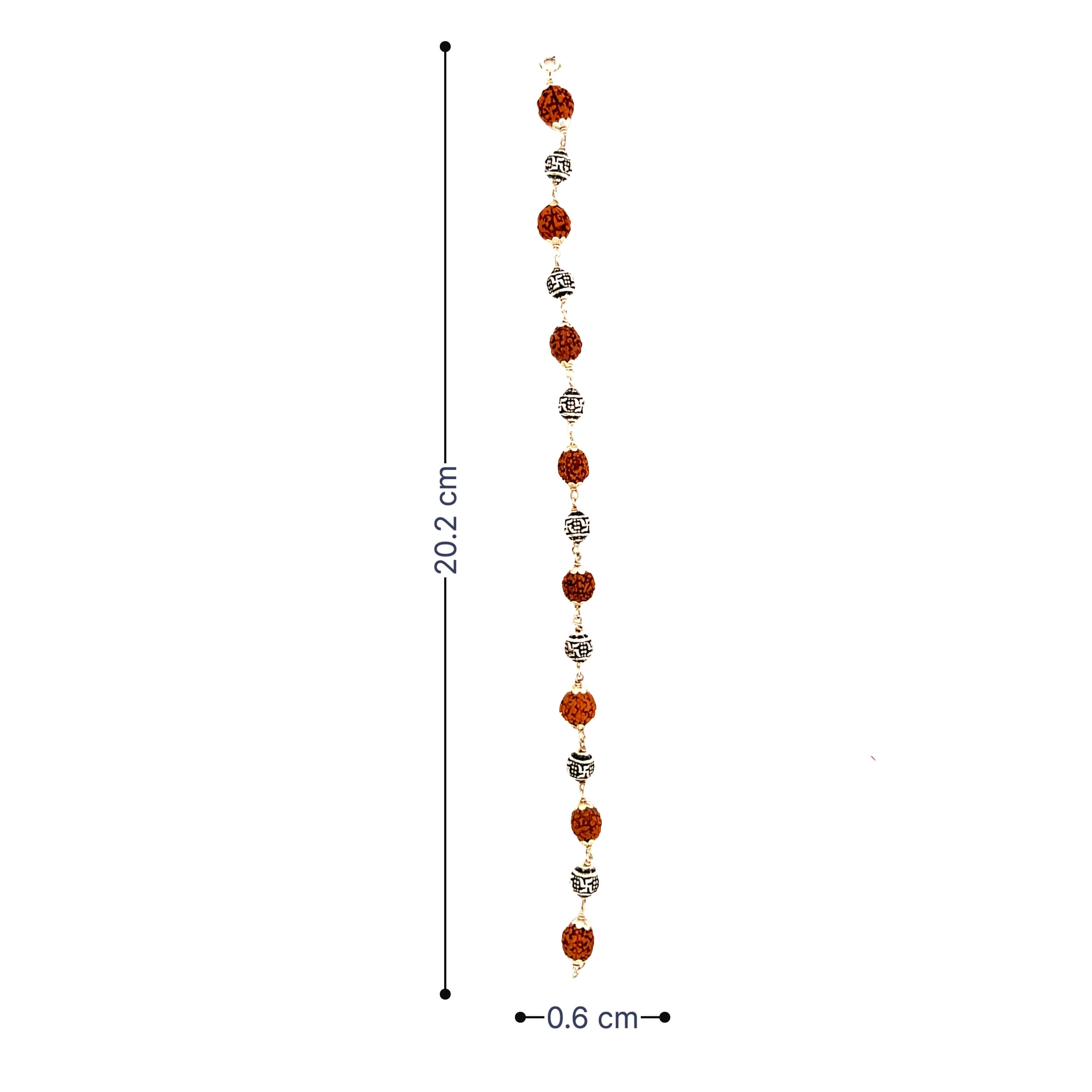 Rudrashk Glow Men Silver Bracelet