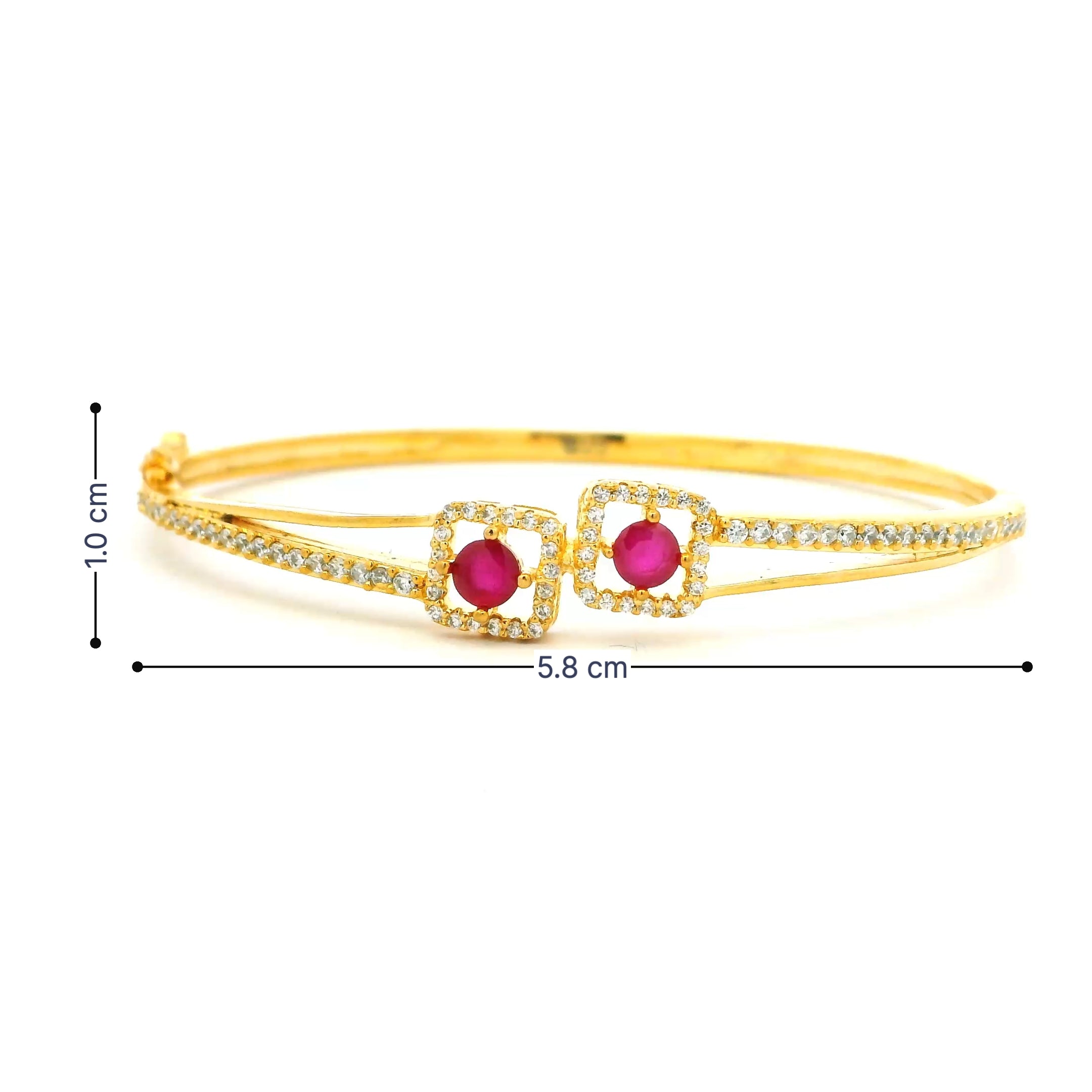 Floral Inspired Ruby Bracelet