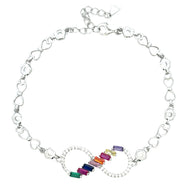 Infinity Rainbow Crystal Bracelet