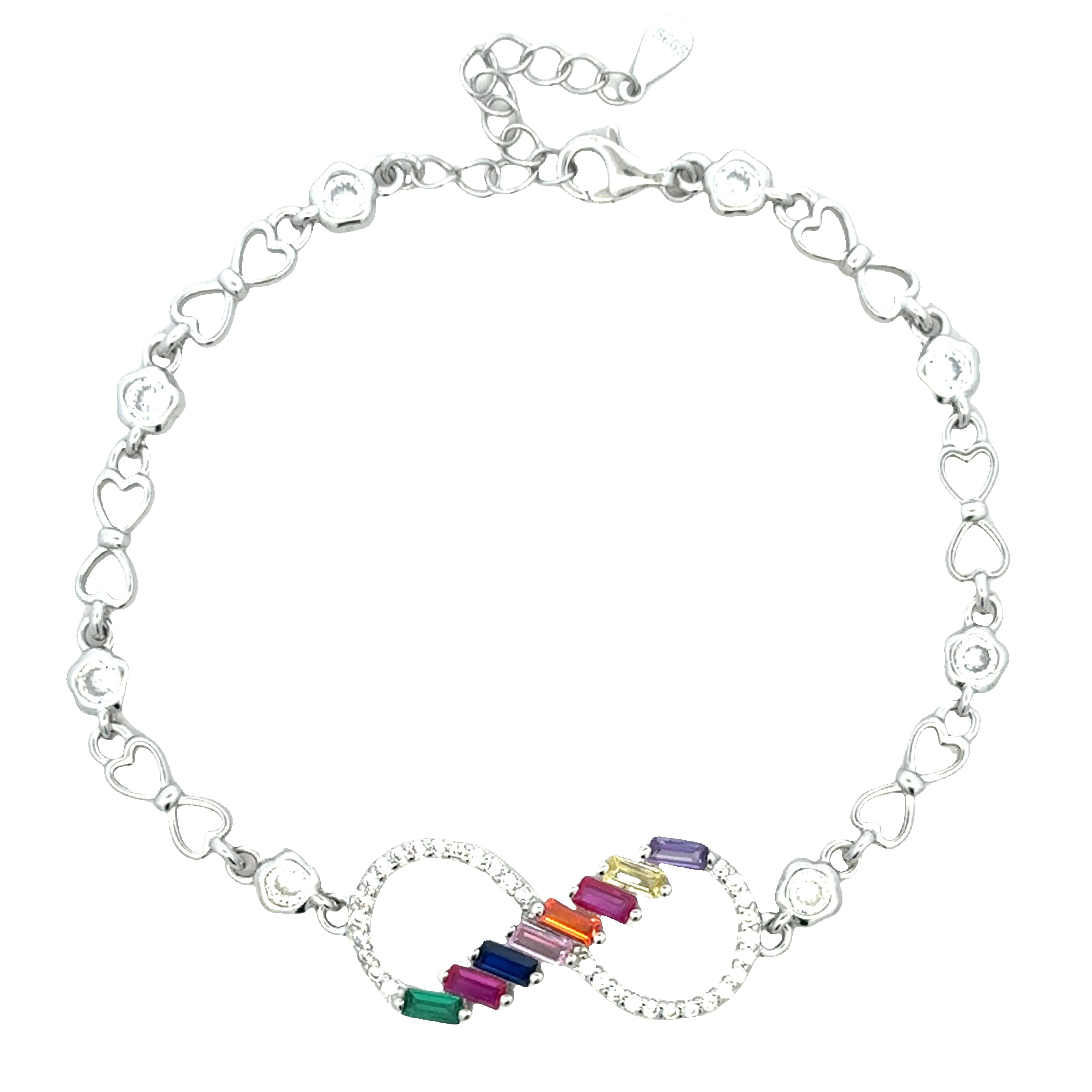 Infinity Rainbow Crystal Bracelet