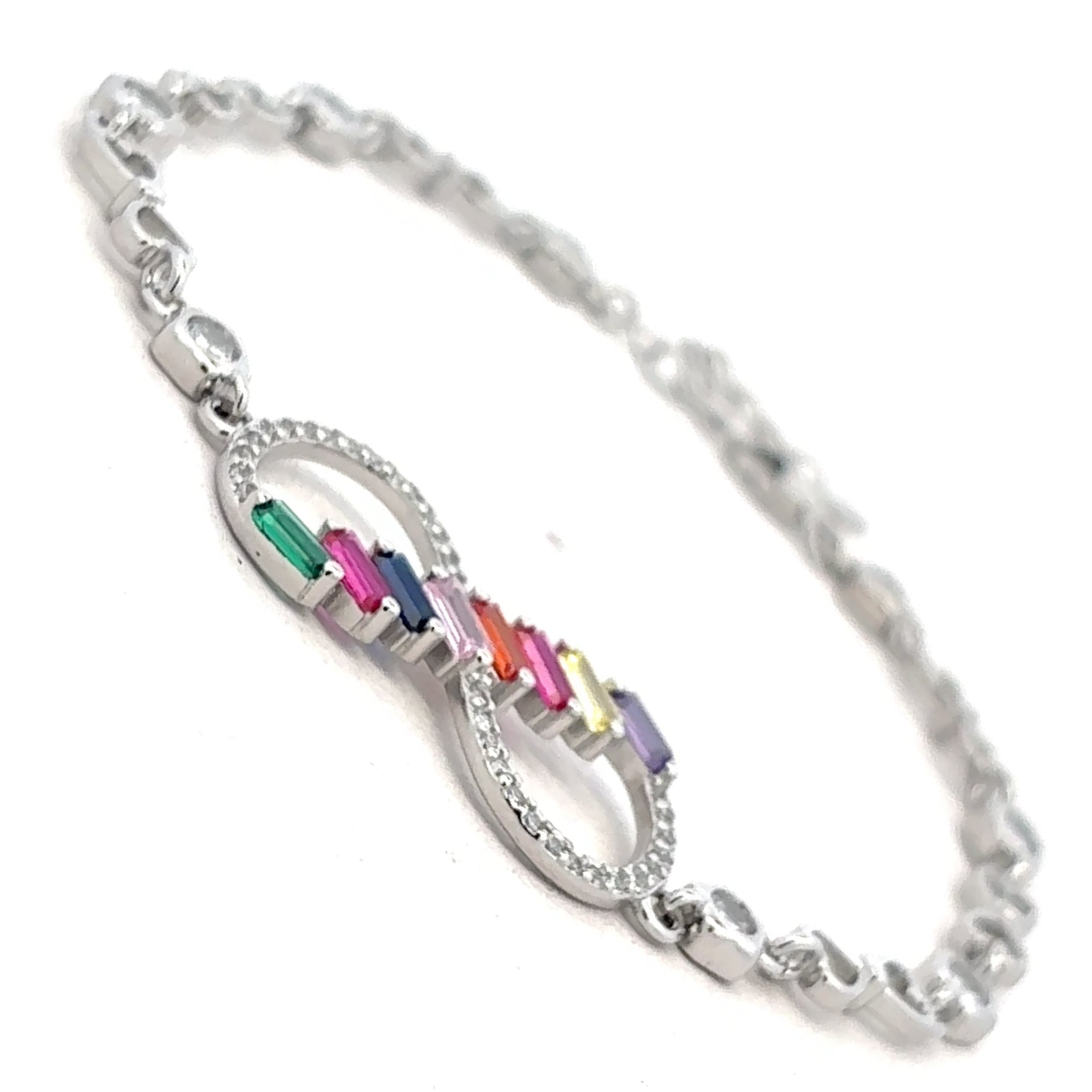 Infinity Rainbow Crystal Bracelet