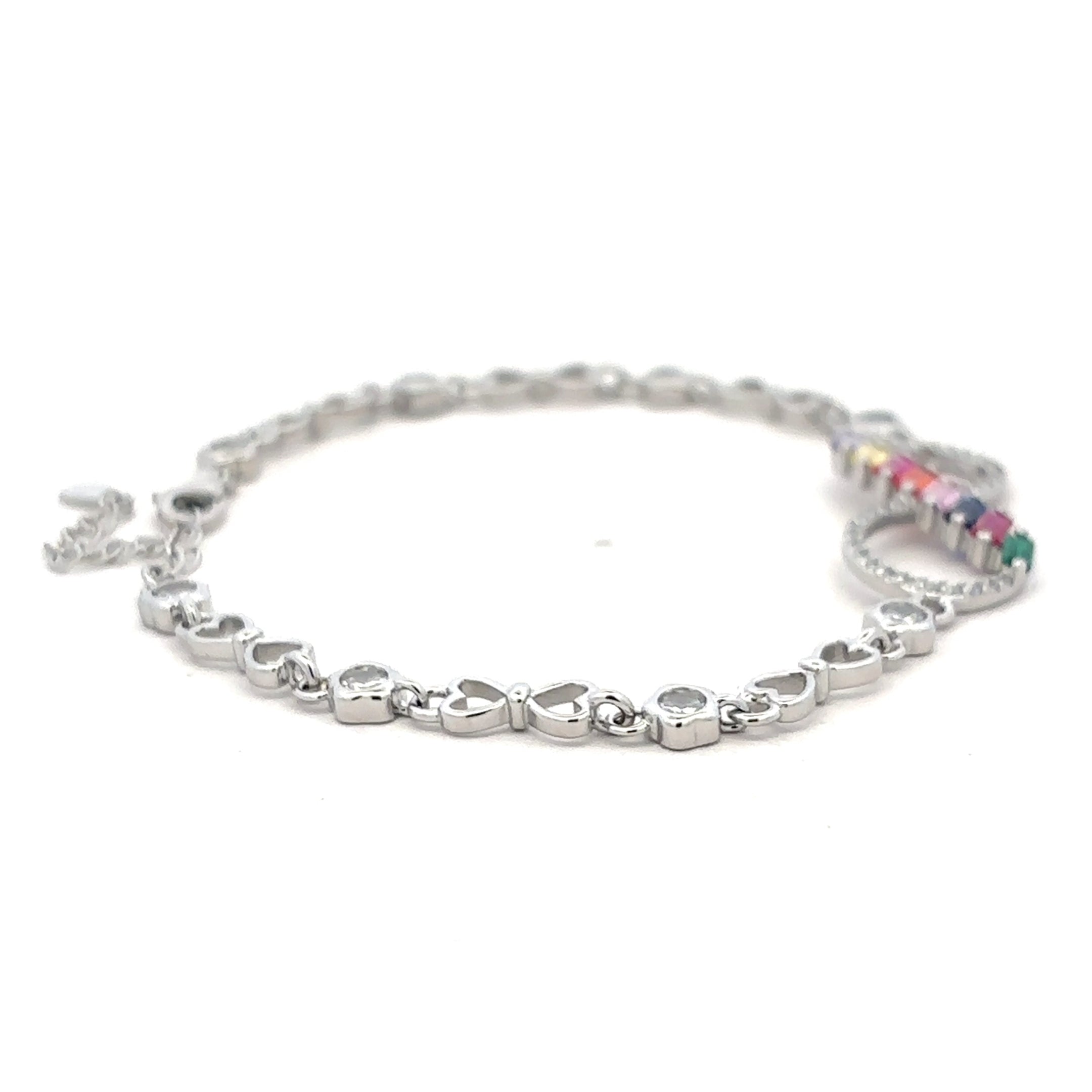 Infinity Rainbow Crystal Bracelet