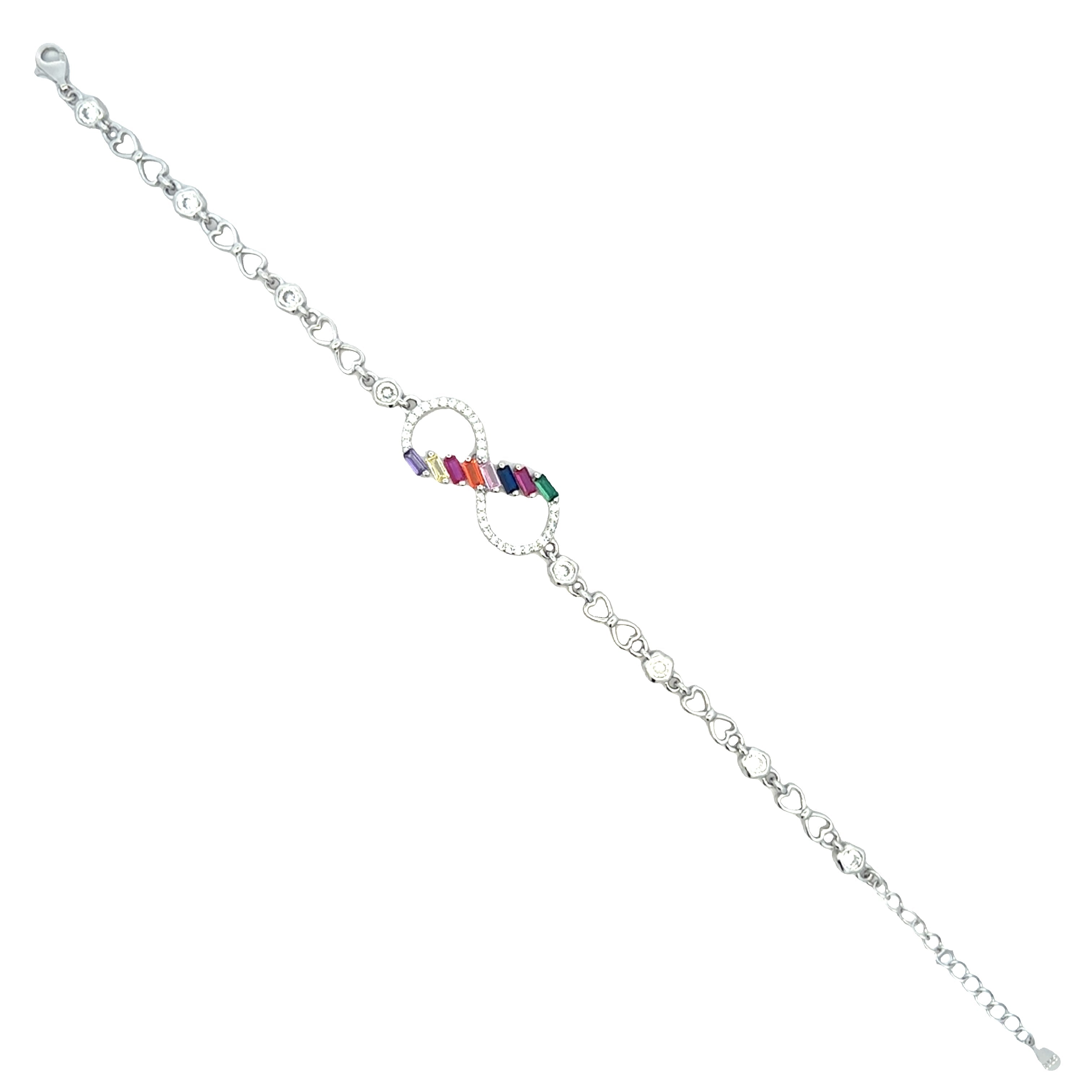 Infinity Rainbow Crystal Bracelet