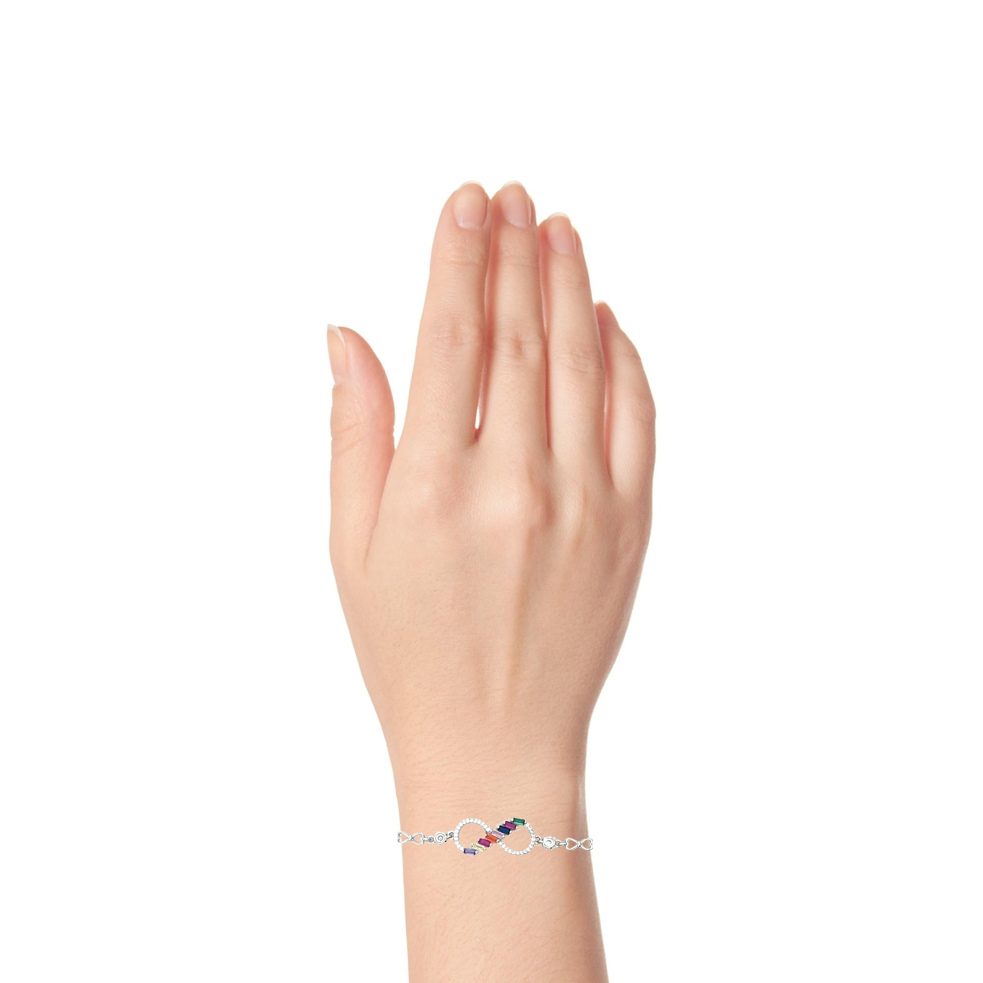 Infinity Rainbow Crystal Bracelet
