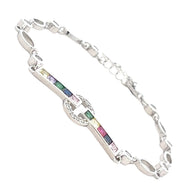 Multicolor Stone Link Bracelet