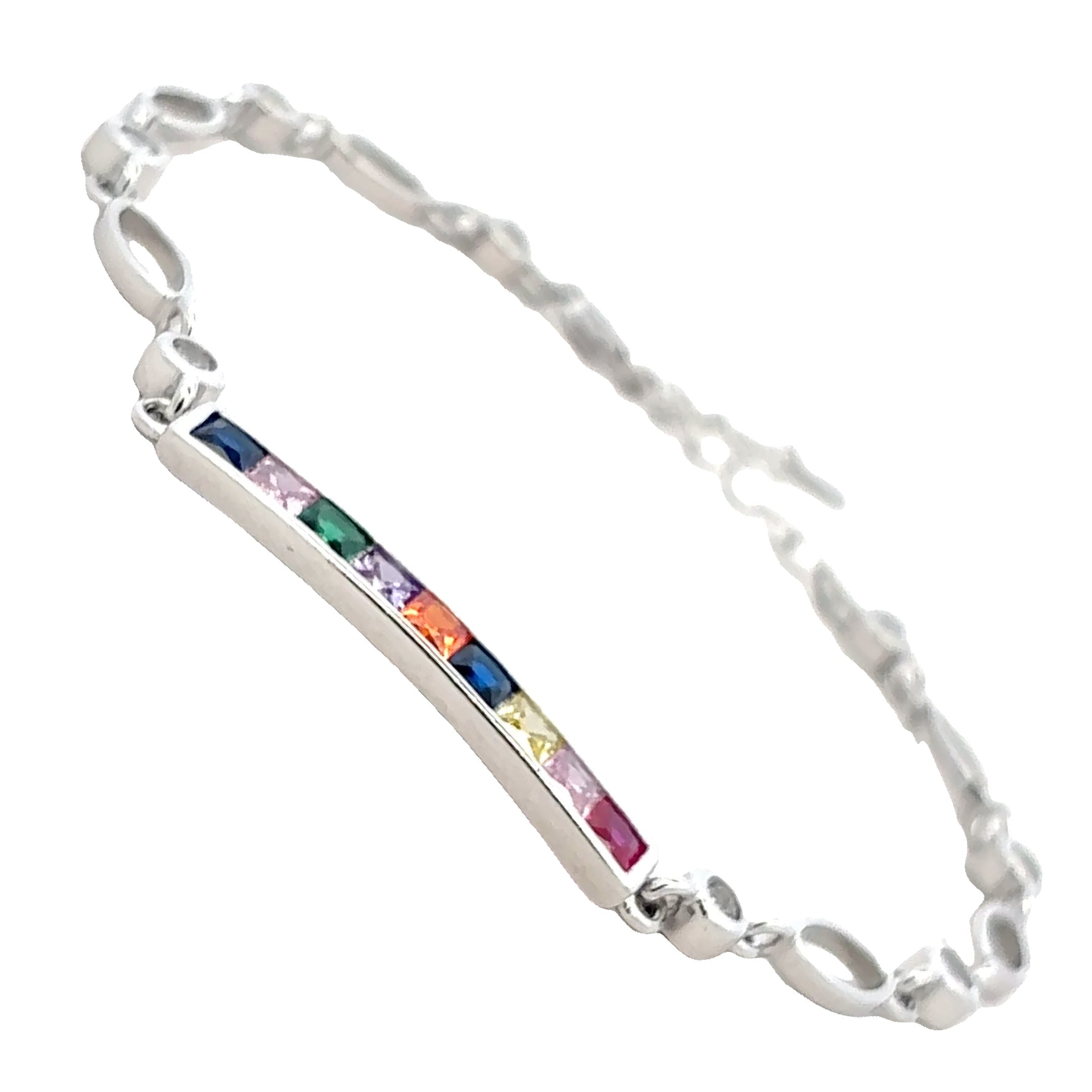 Dainty Multicolor Gem Bracelet