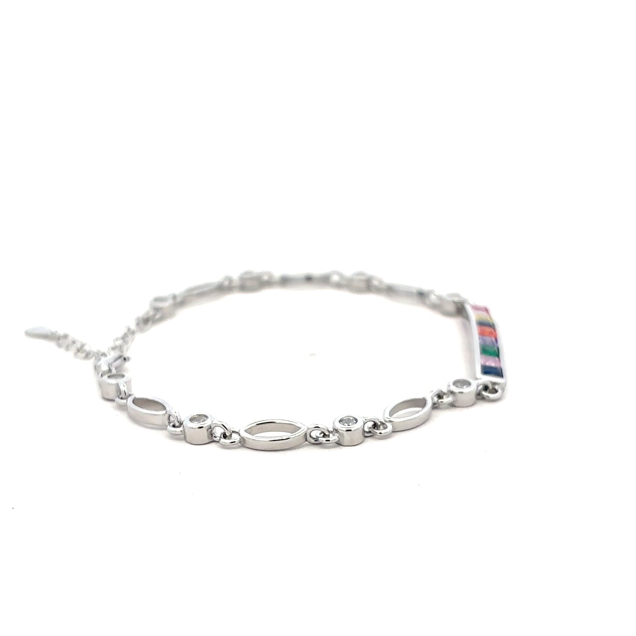Dainty Multicolor Gem Bracelet