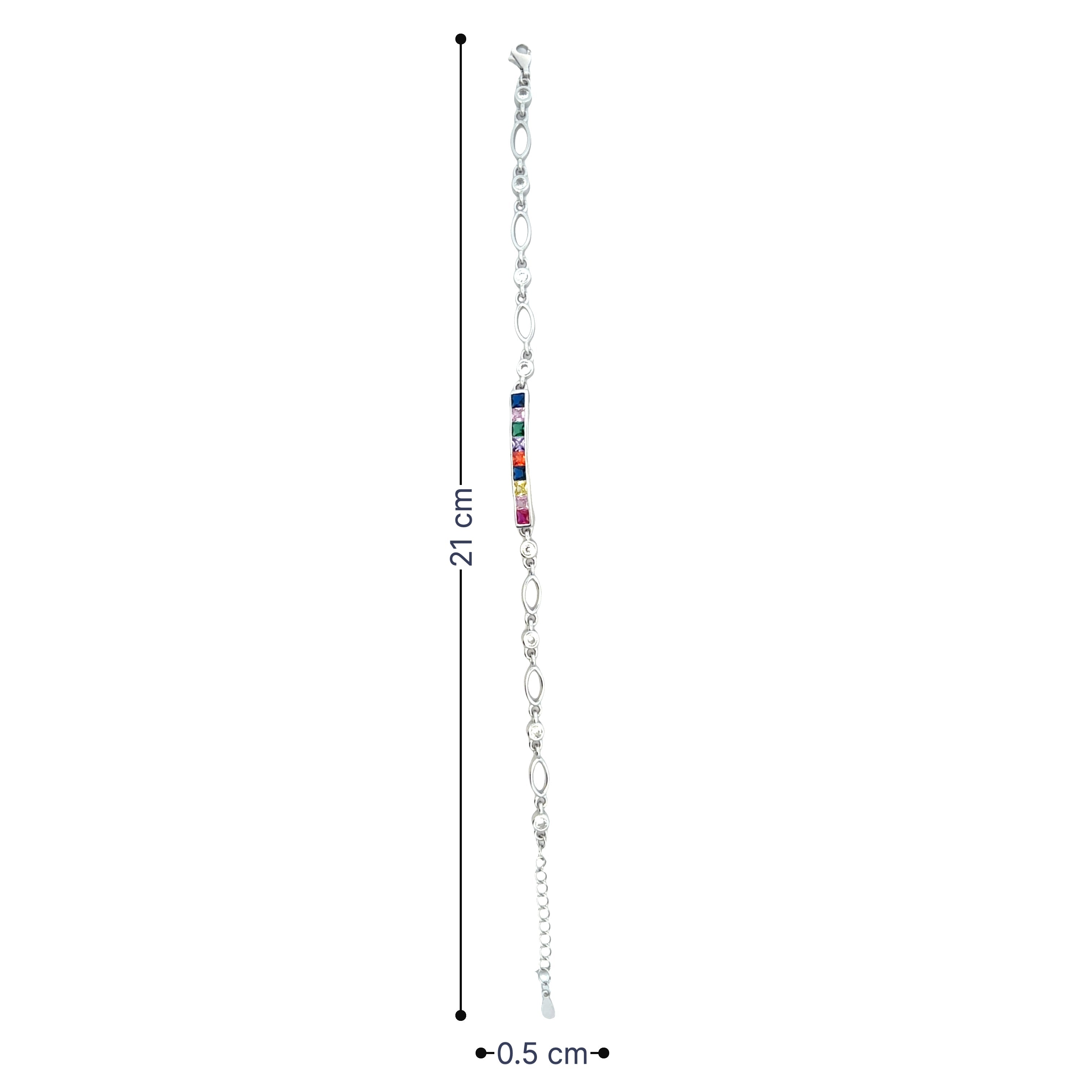 Dainty Multicolor Gem Bracelet