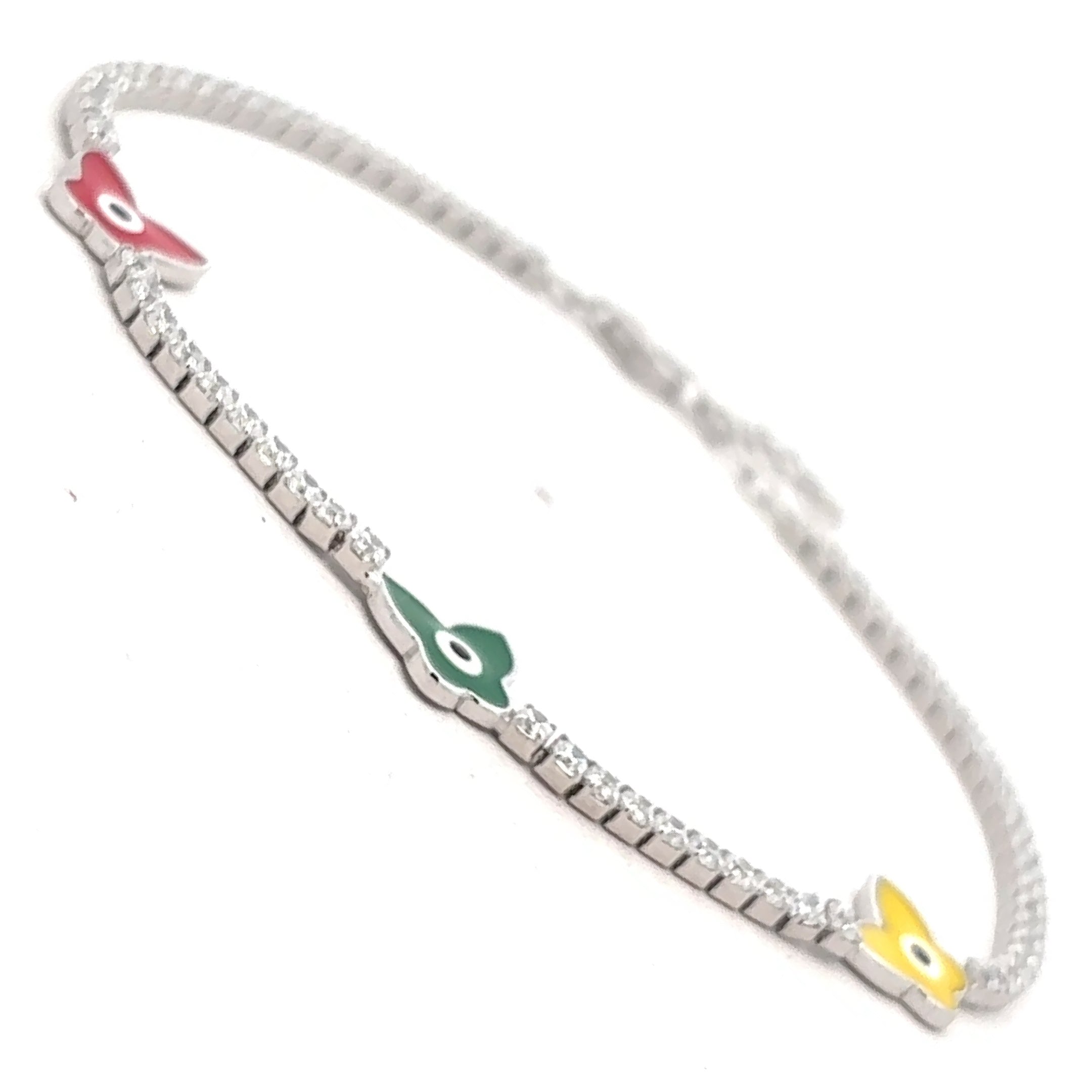 Colorful Evil Eye Butterfly Bracelet
