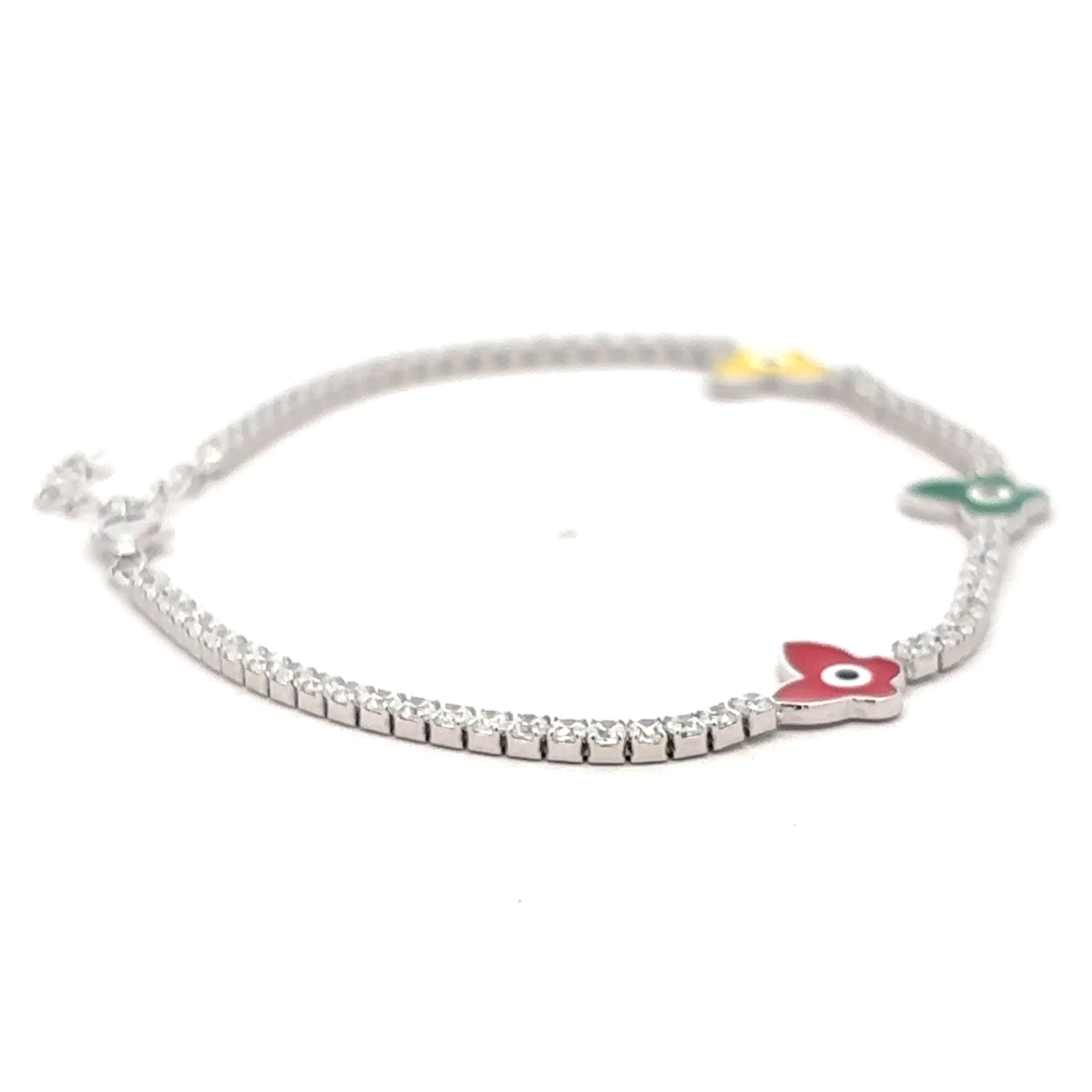 Colorful Evil Eye Butterfly Bracelet