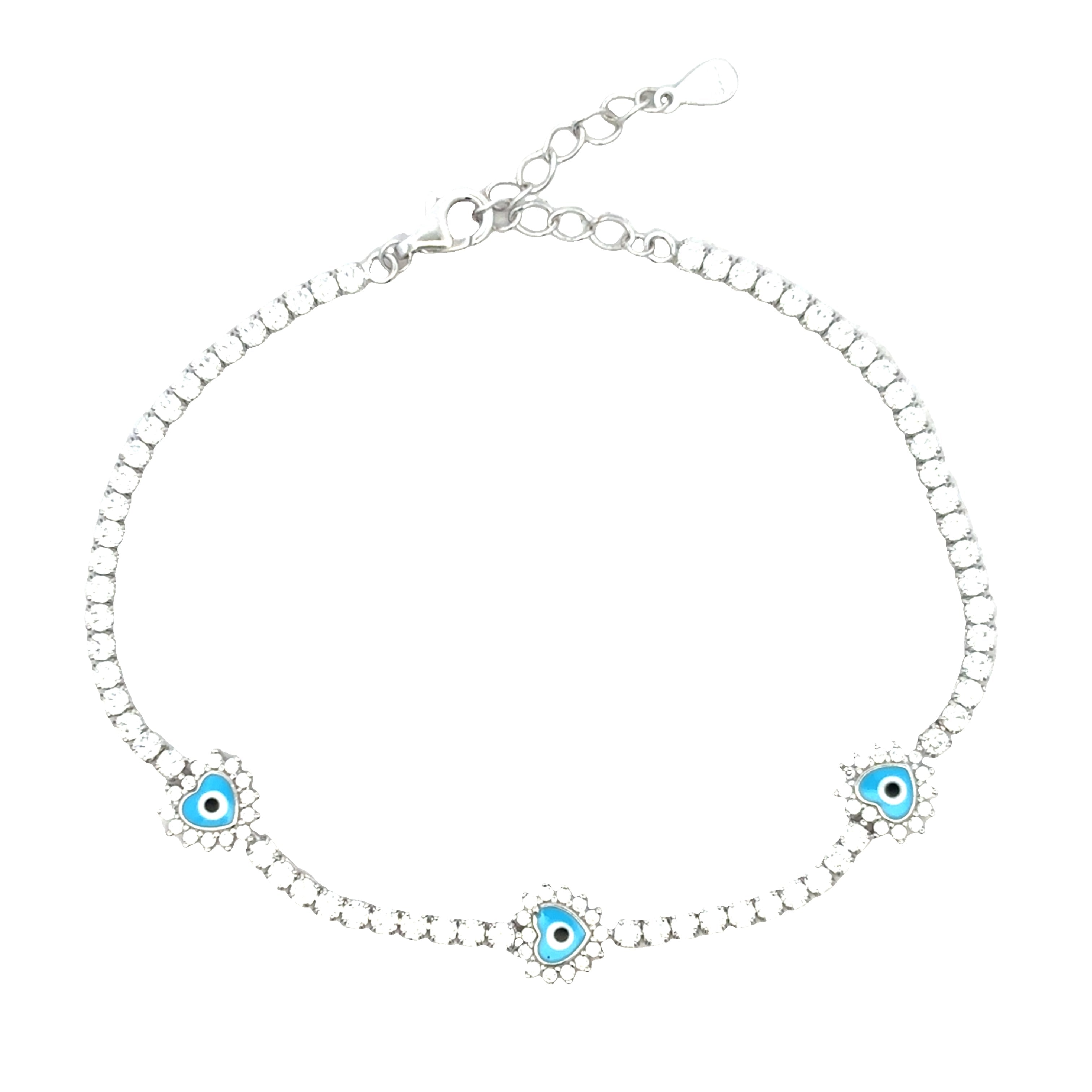 Blue Evil Eye Tennis Bracelet