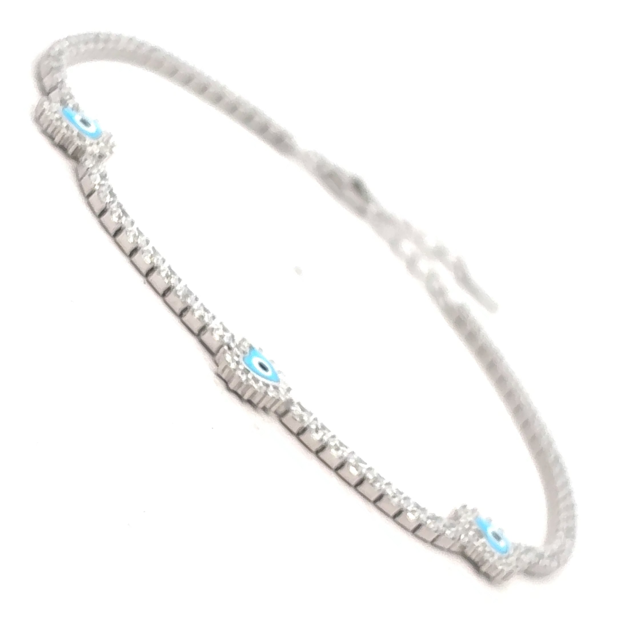 Blue Evil Eye Tennis Bracelet