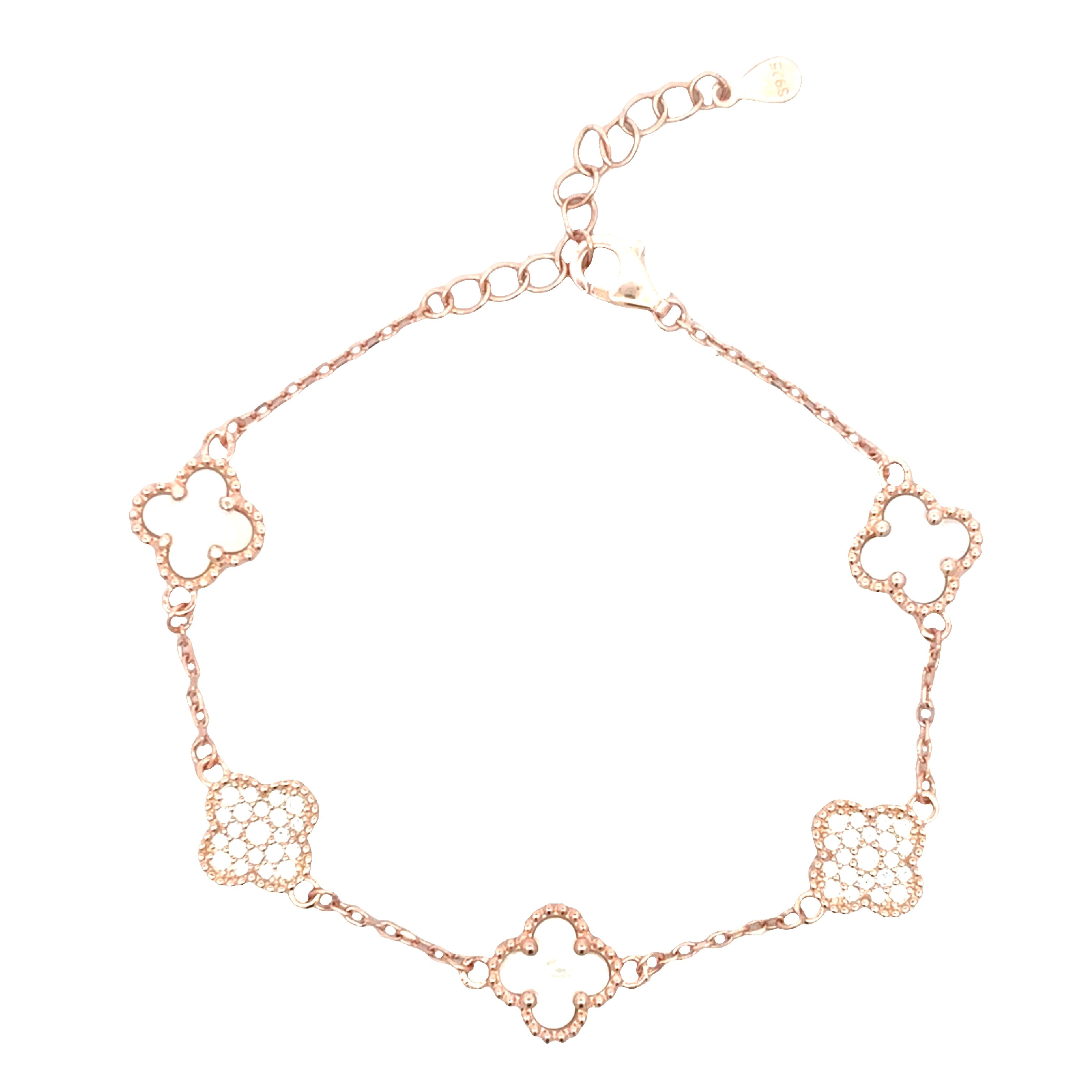 Stylish Clover Motif Bracelet