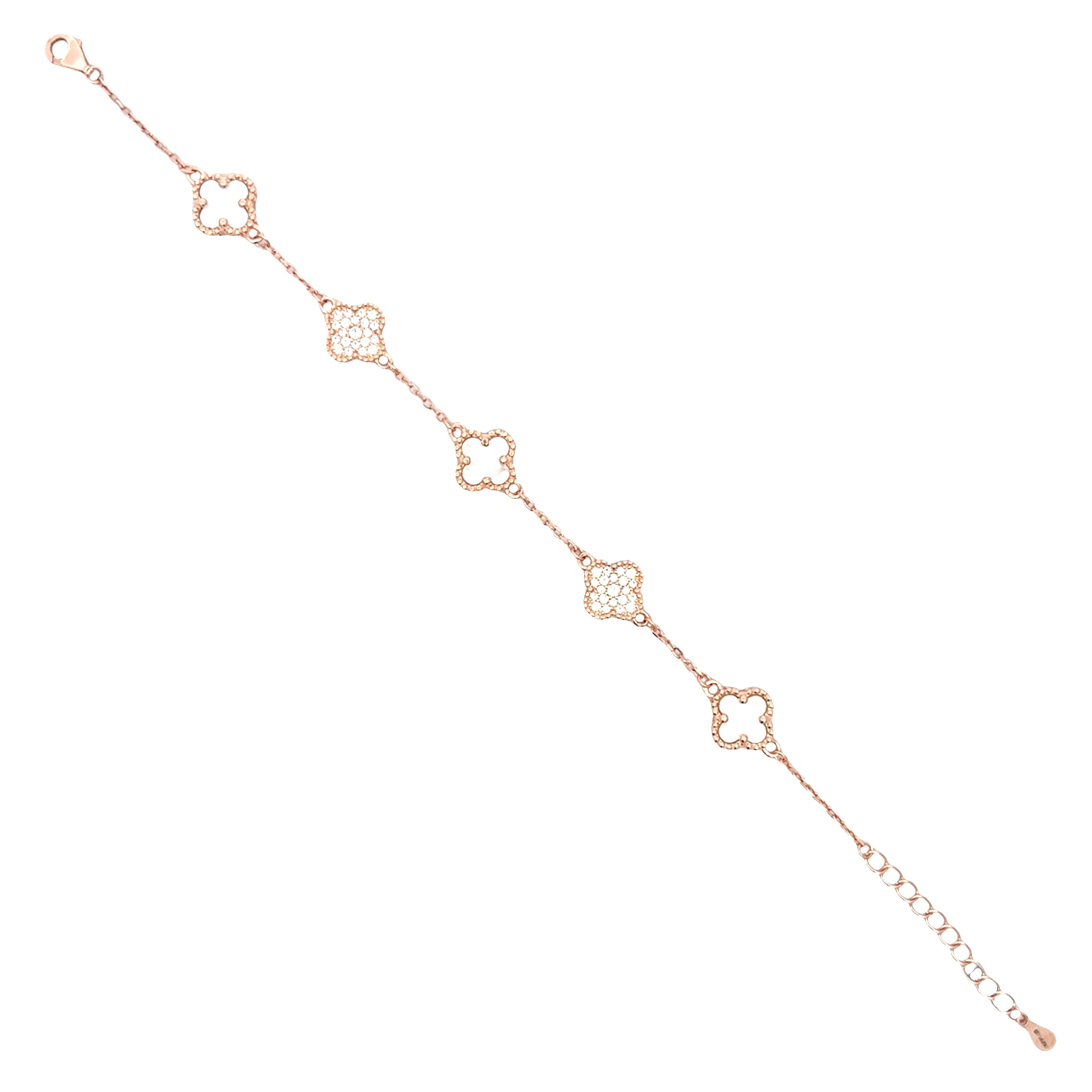 Stylish Clover Motif Bracelet
