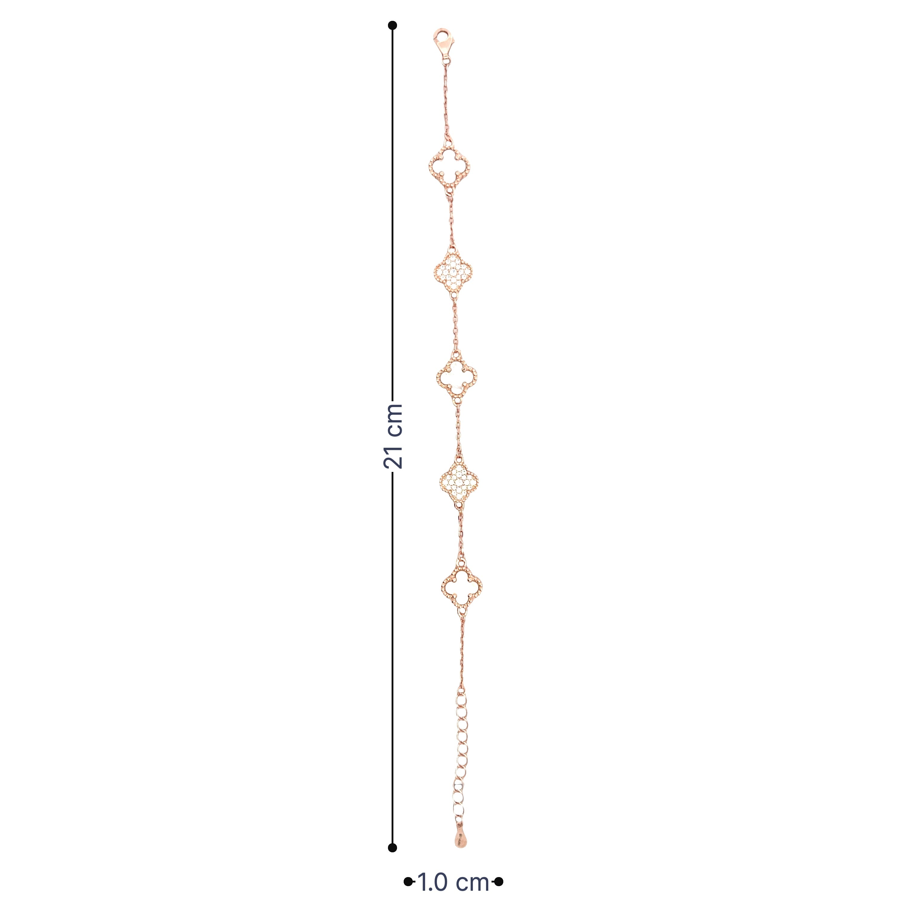 Stylish Clover Motif Bracelet