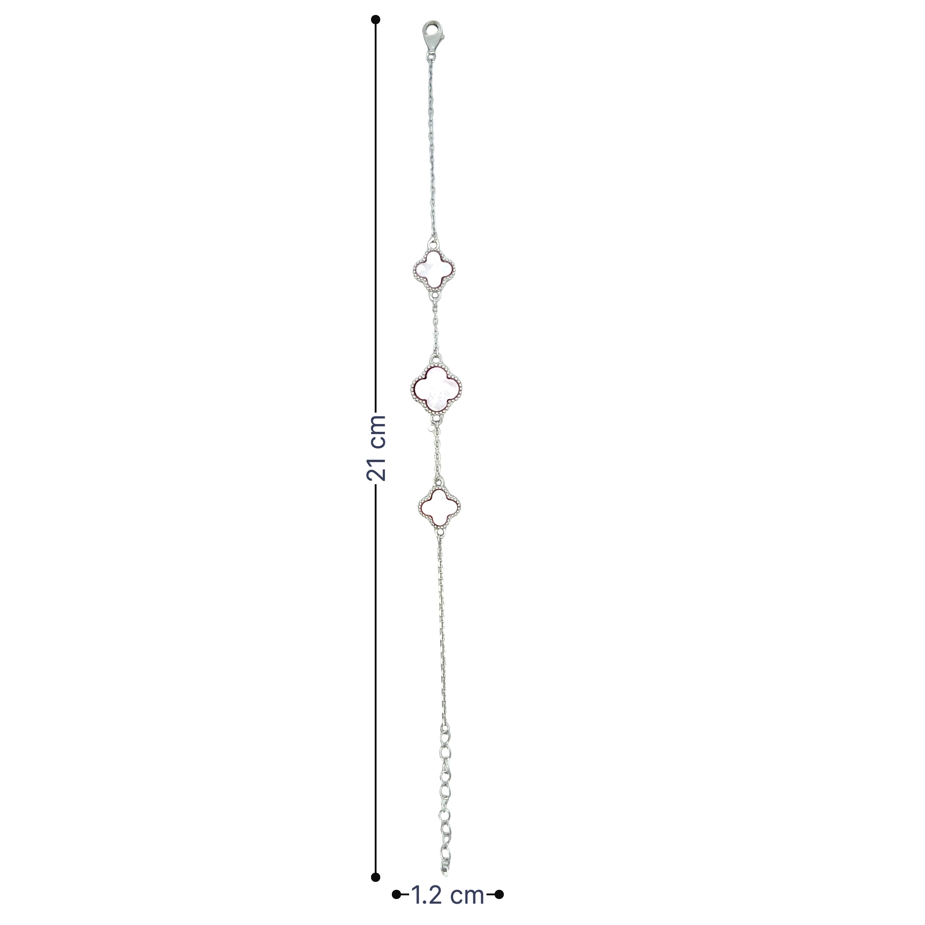 Dainty White Clover Bracelet