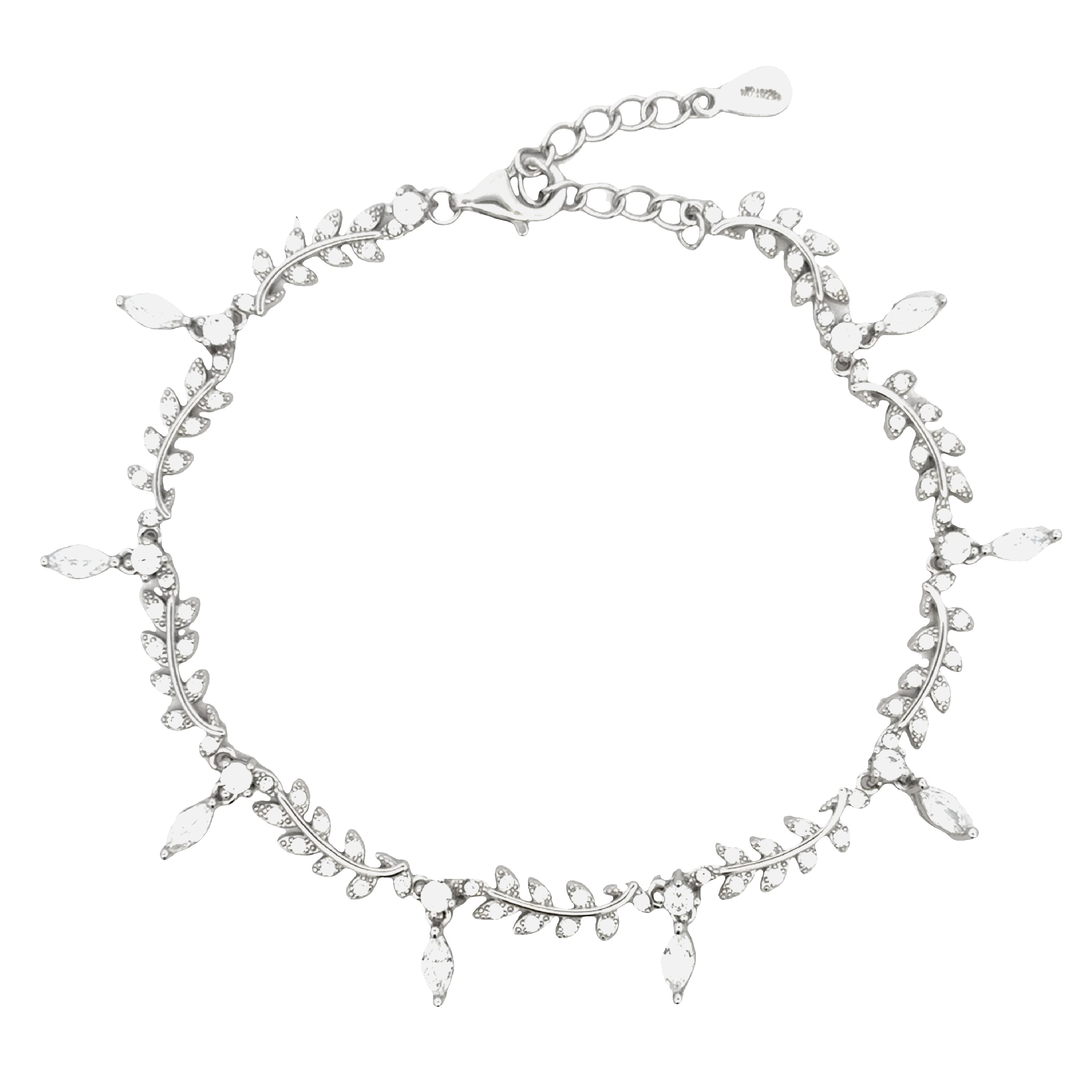 Sparkling Leaf Link Bracelet