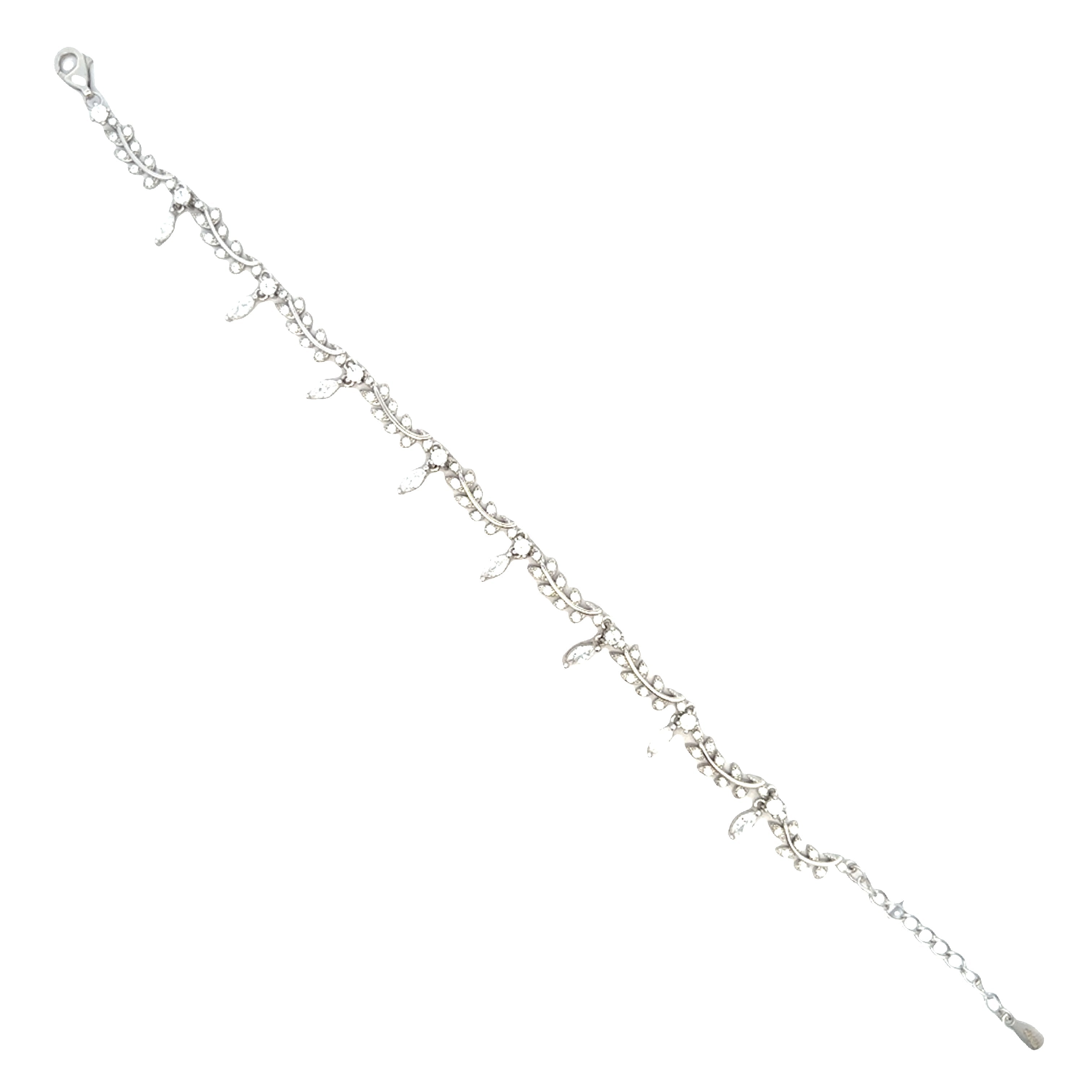 Sparkling Leaf Link Bracelet
