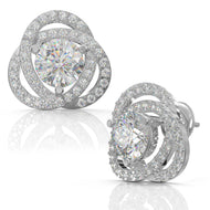 Twirling Illusion Silver Studs