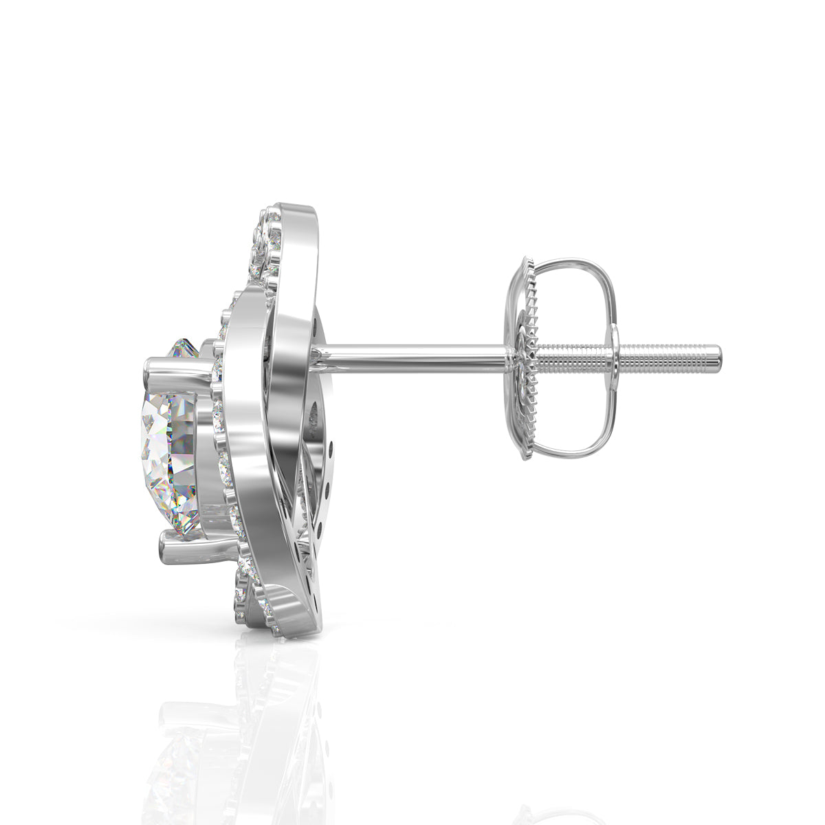 Twirling Illusion Silver Studs