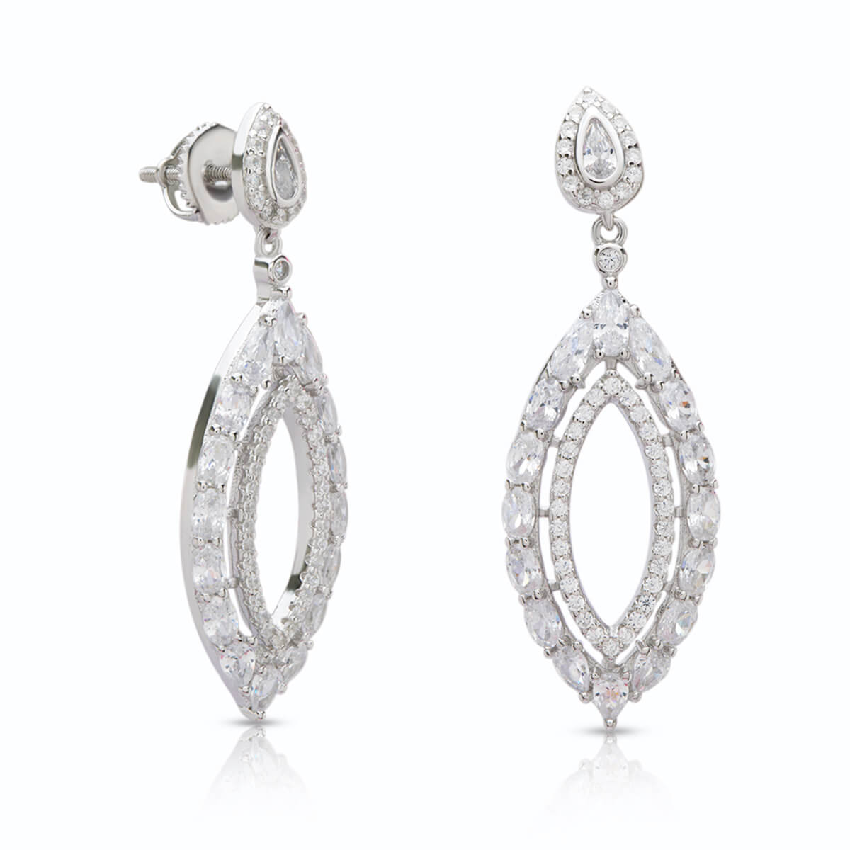 Sparkling Teardrop Dangle Earrings